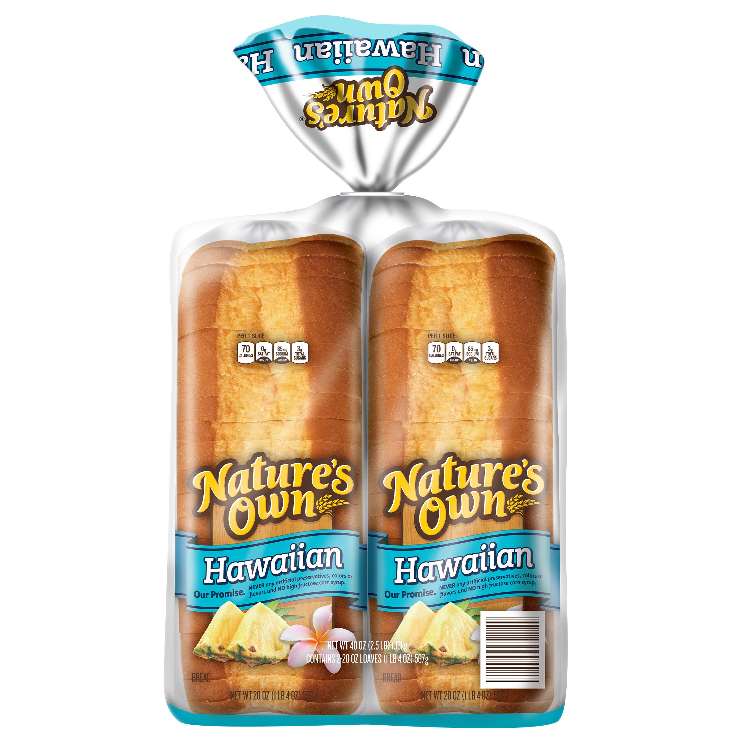 NATURE'S OWN HAWAIIAN BREAD 2/20 OZ