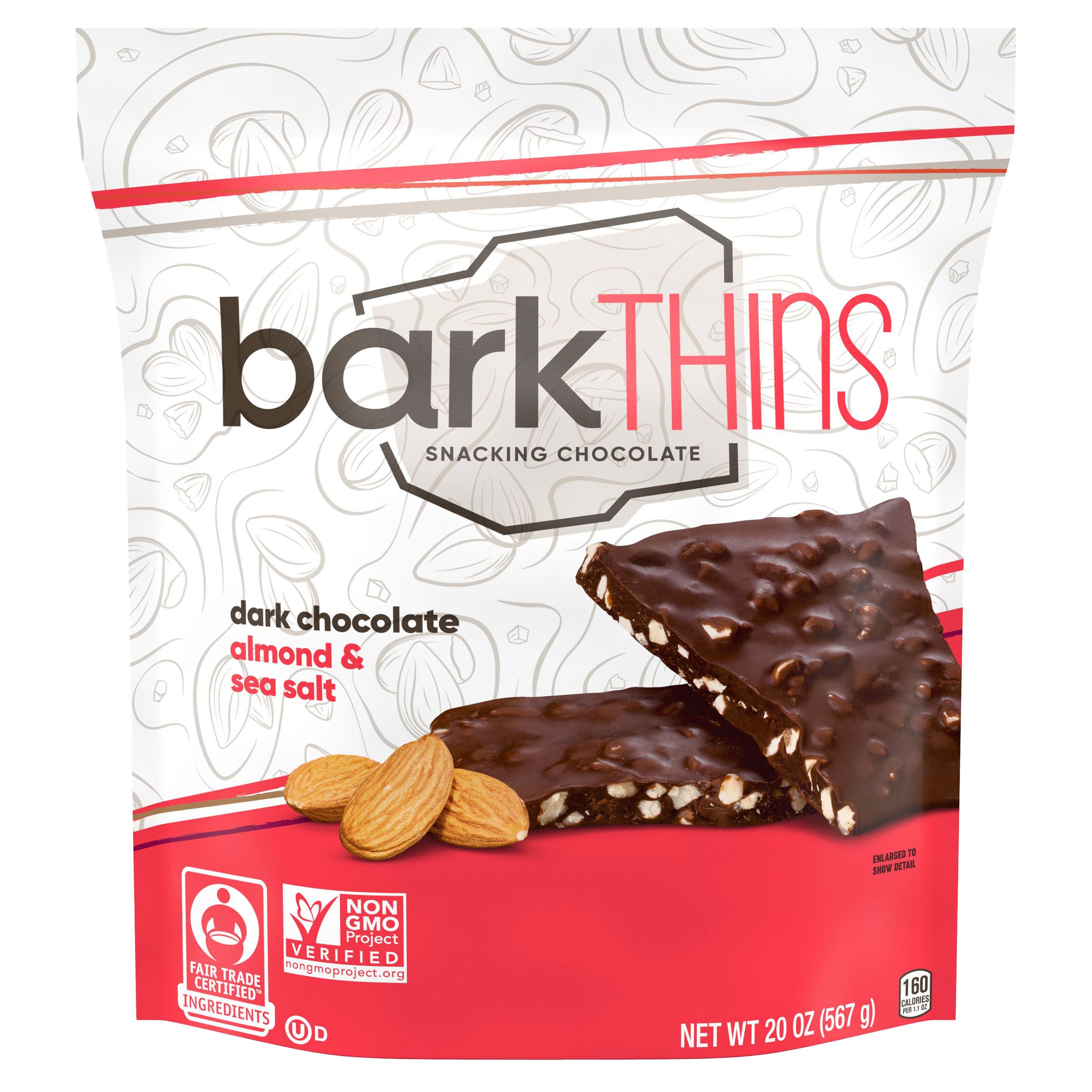 BARK THINS DARK CHOCOLATE ALMOND 20 OZ