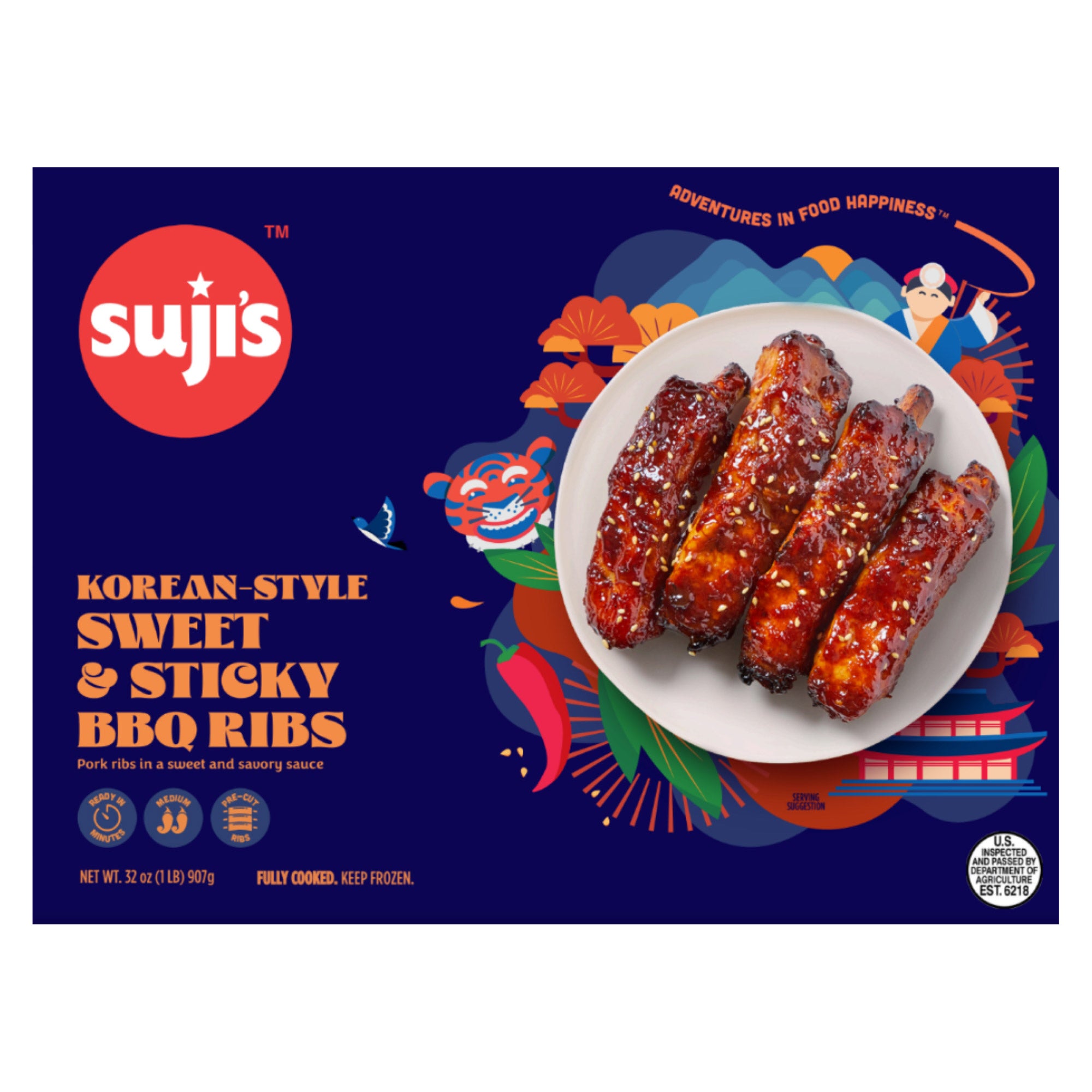 SUJI'S KOREAN STYLE BBQ RIBS 2 POUNDS