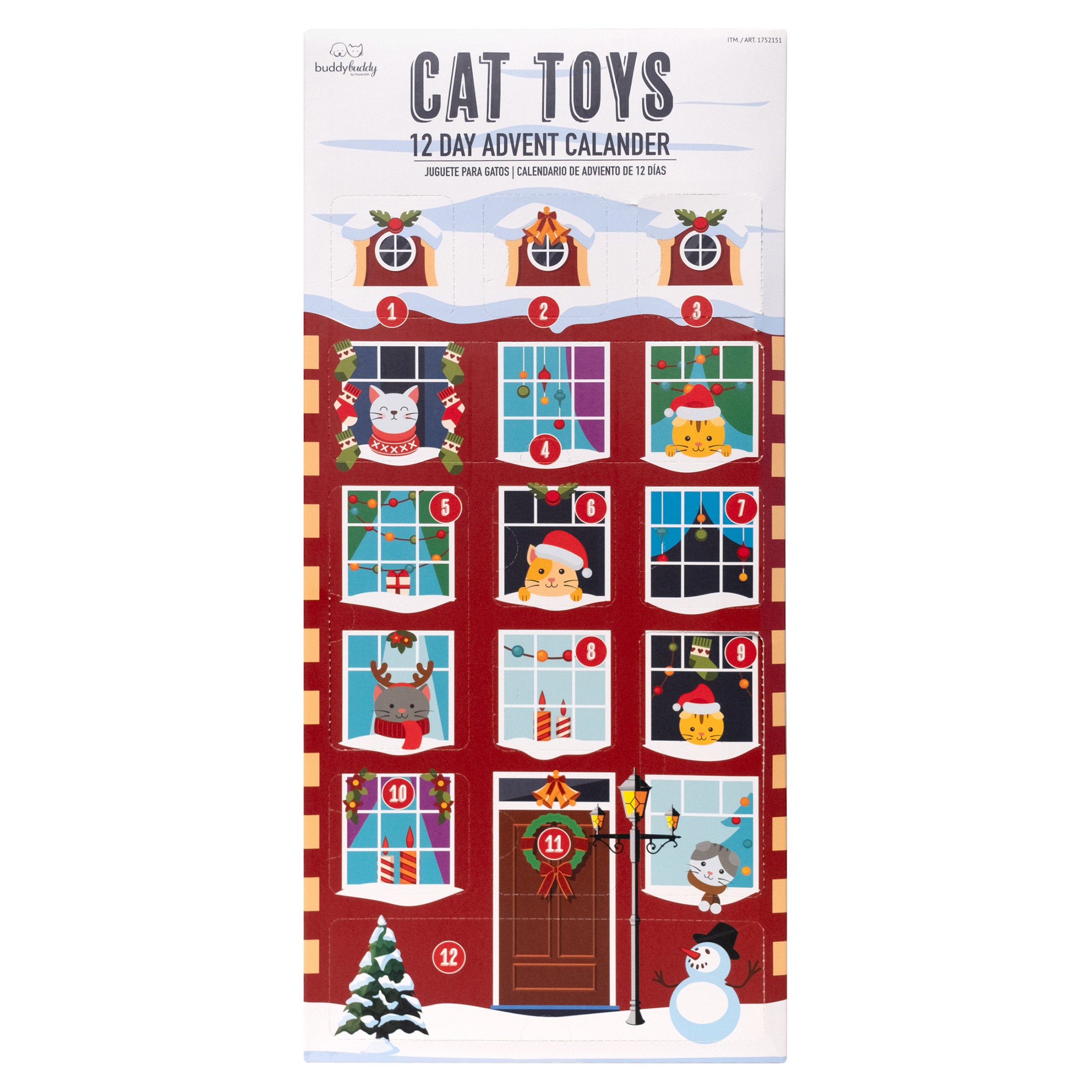 BUDDYBUDDY HOLIDAY CAT TOY SET 12 PC - Image 1