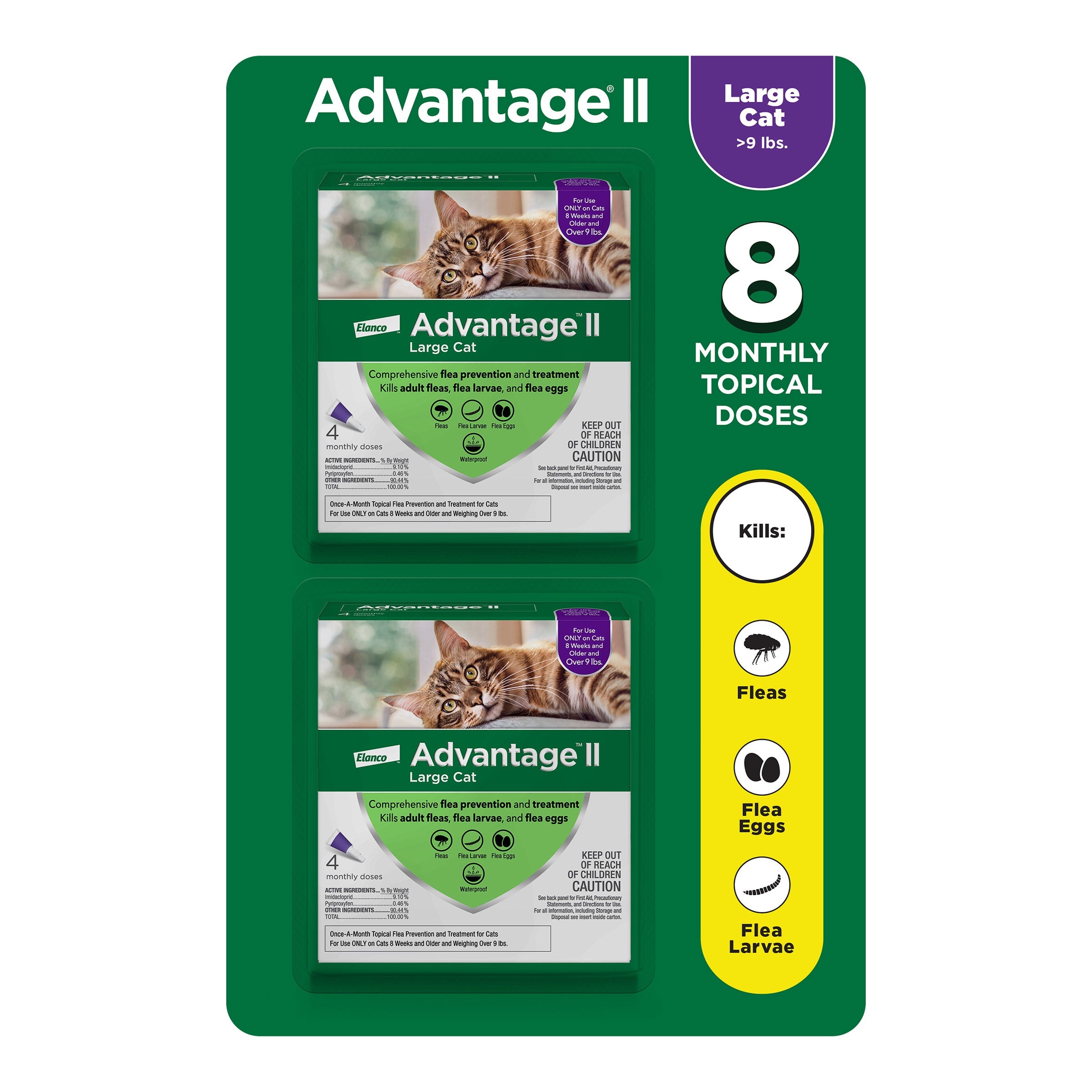 ADVANTAGE 2 L CAT +9 LBS 8 MONTH SUPPLY - Image 1