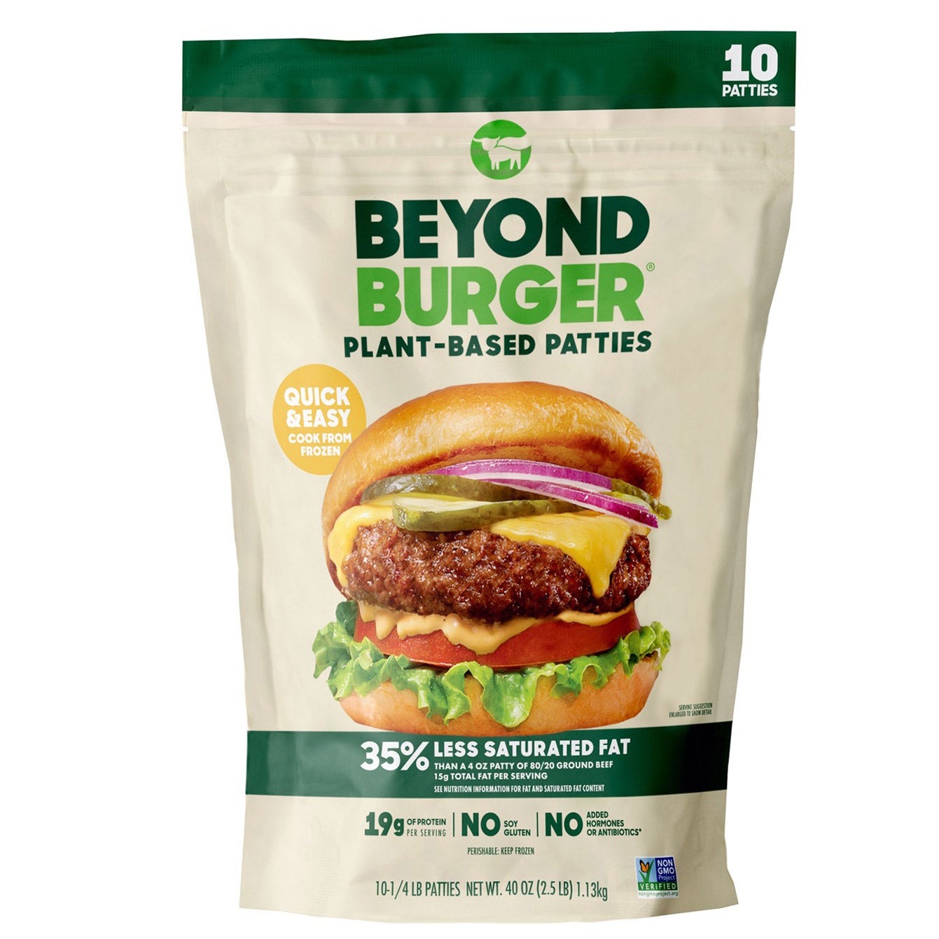 BEYOND MEAT PLANT BASED PATTIES 10 CT 2.5 LBS