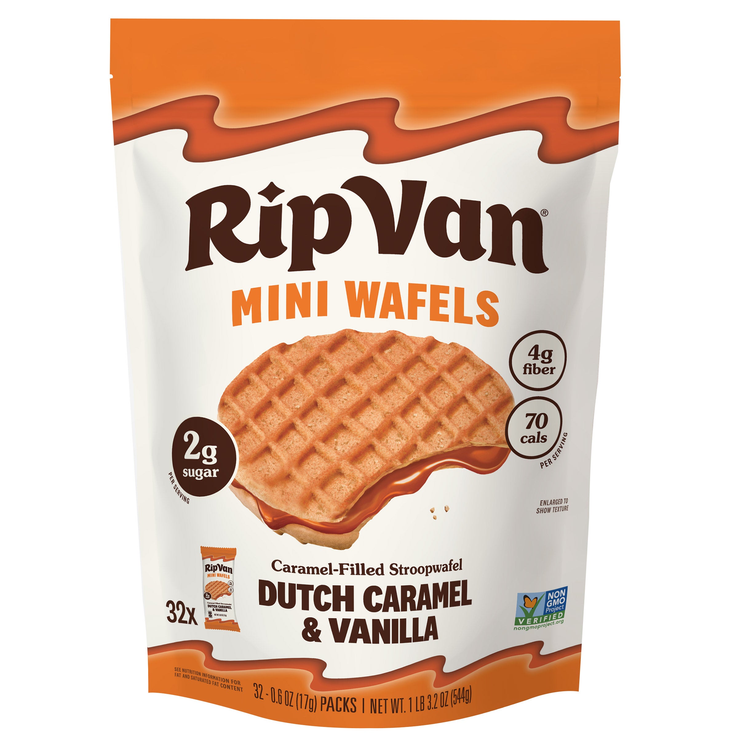 RIP VAN WAFELS LOW SUGAR MINI WAFELS 32/2CT (19.2 OZ) - Image 1