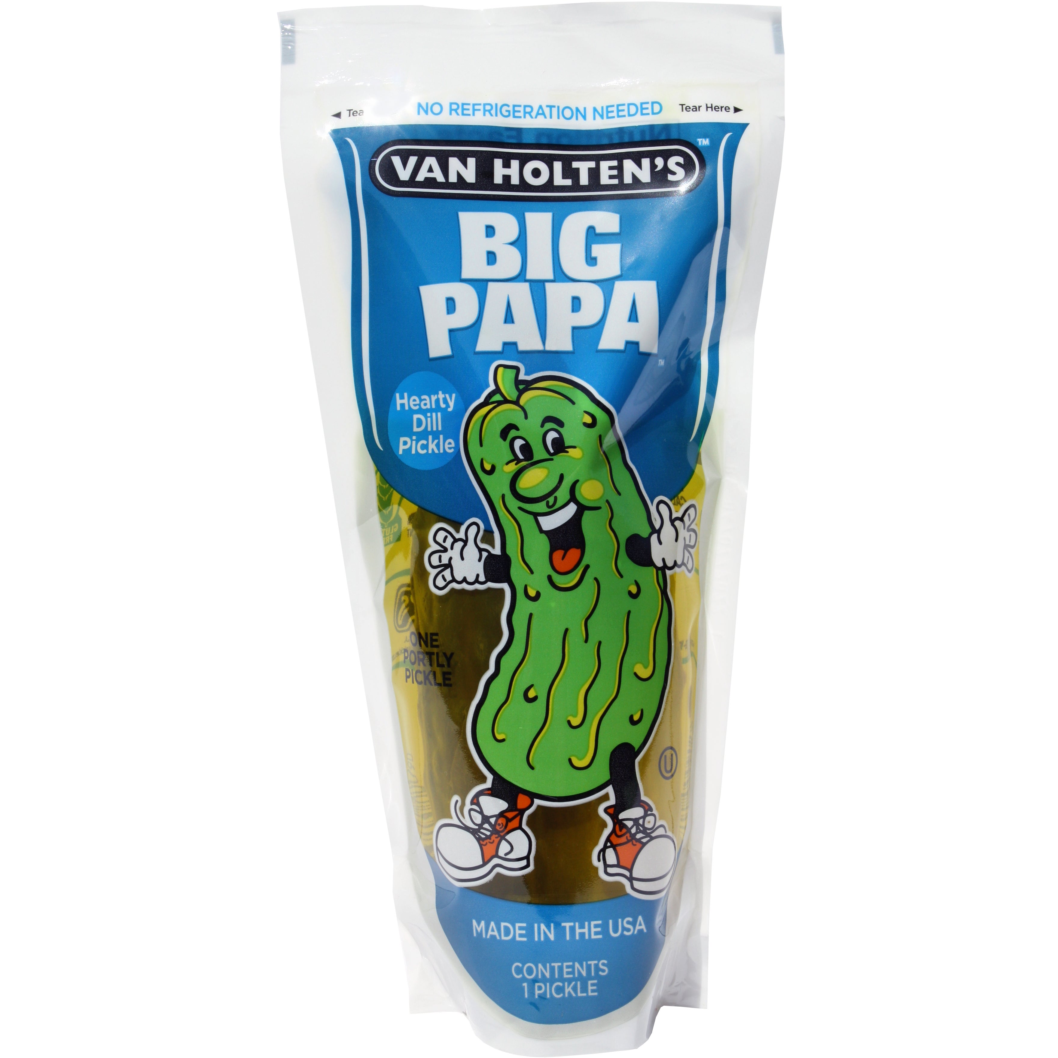 VAN HOLTEN BIG PAPA DILL PICKLE 12/9 OZ POUCHED PICKLE