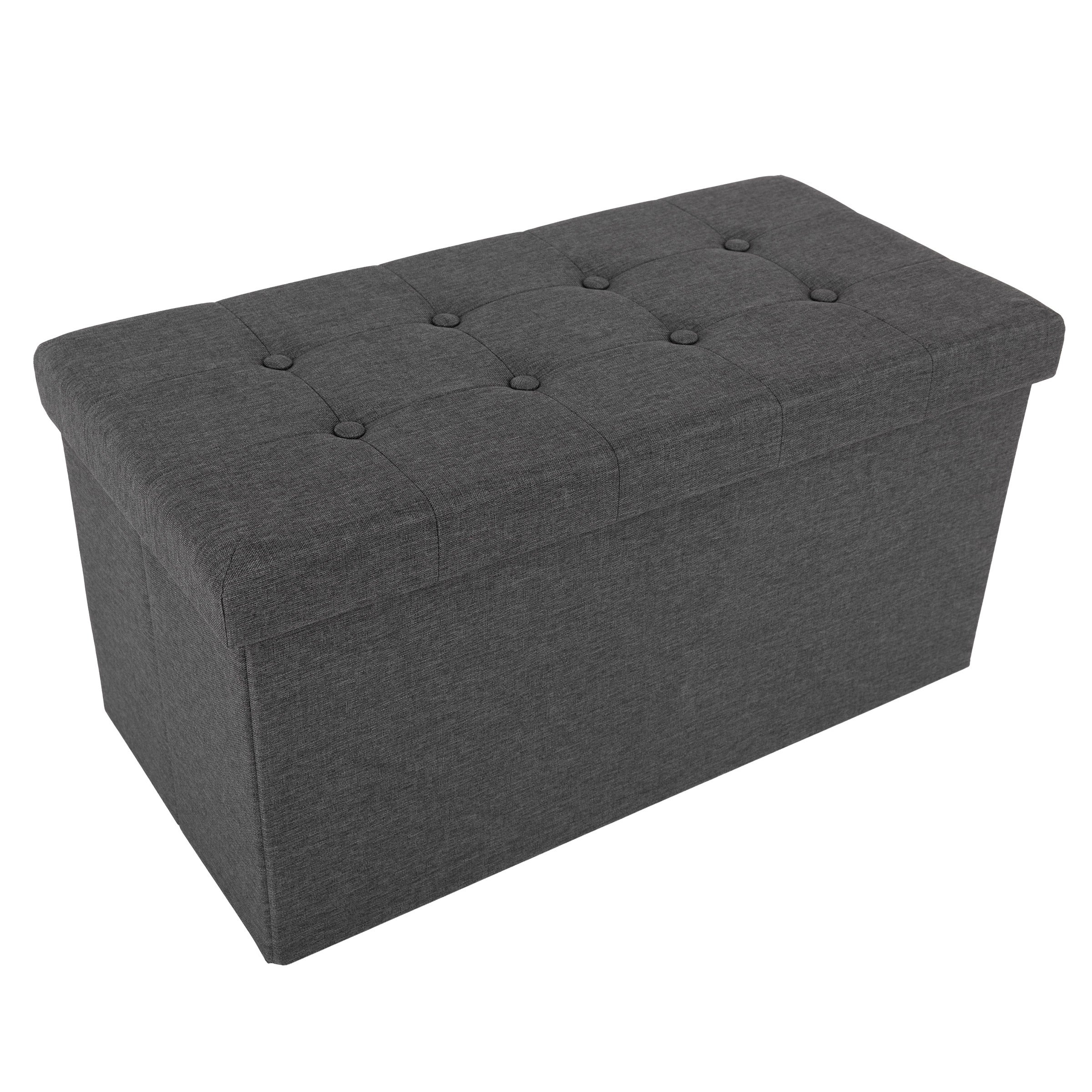 SEVILLE FOLDABLE FABRIC STORAGE OTTOMAN - Image 1