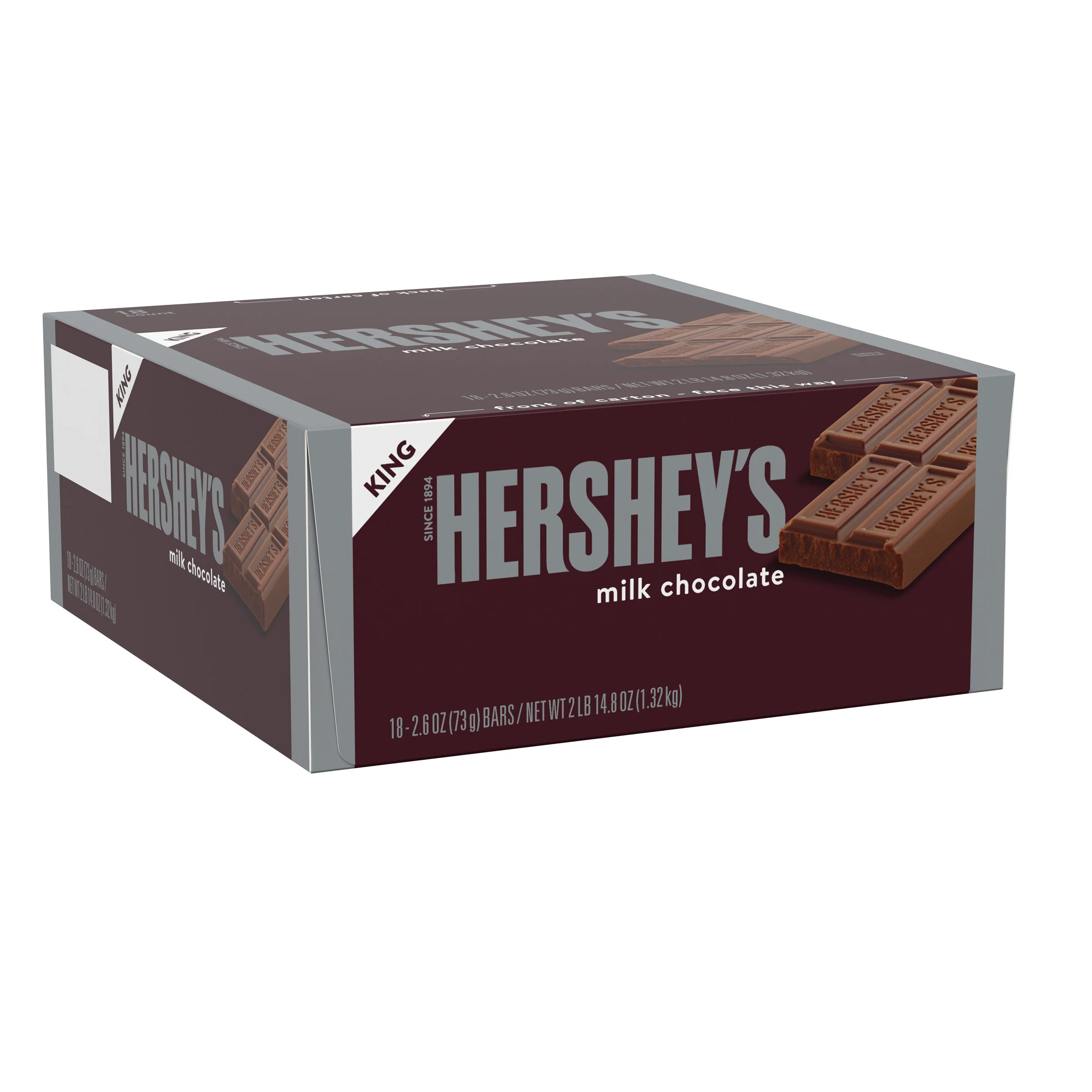 HERSHEY'S MILK CHOCOLATE 18/2.6 OZ - Image 1