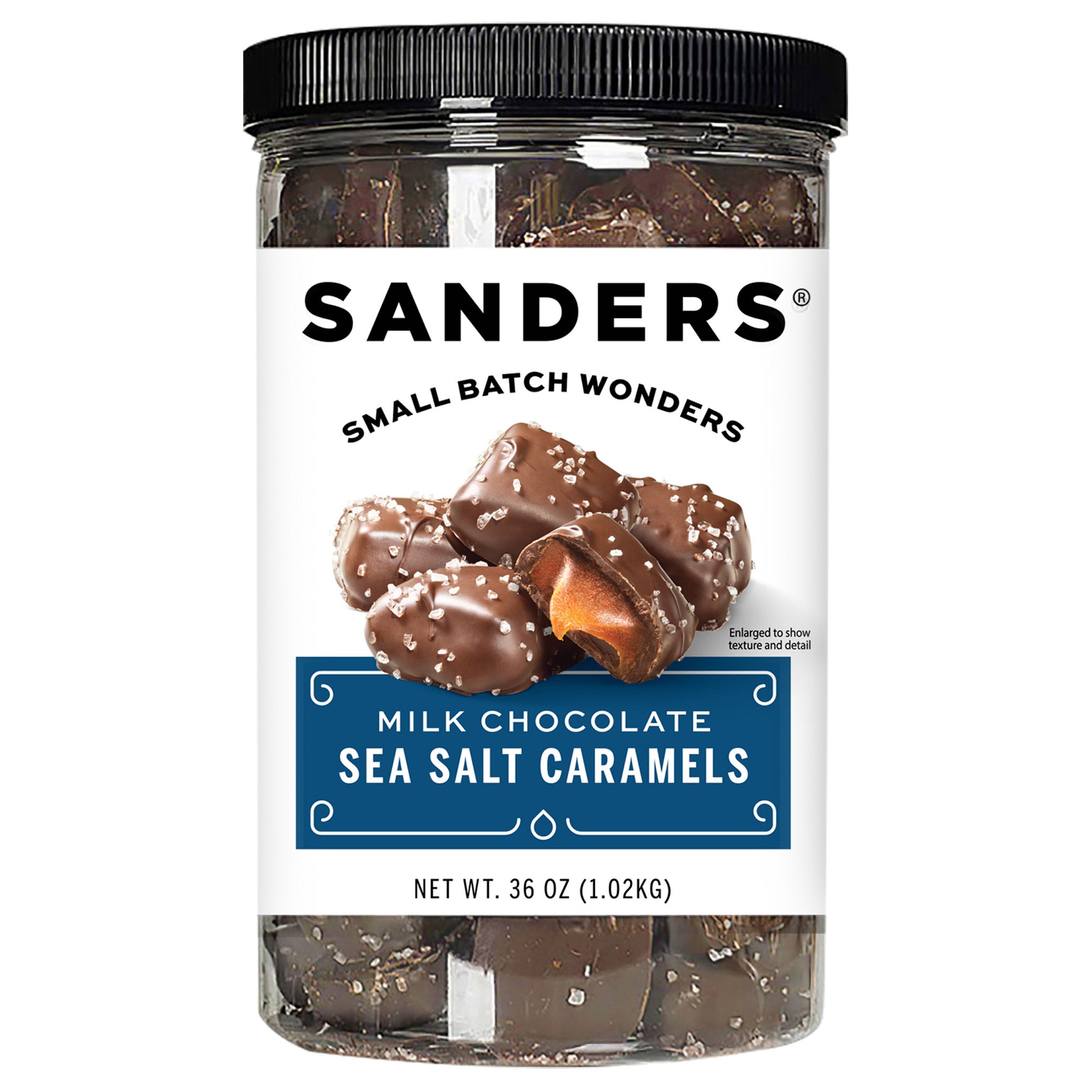 SANDERS MILK CHOCOLATE SALTED CARAMELS 36 OZ (2.25 LBS)