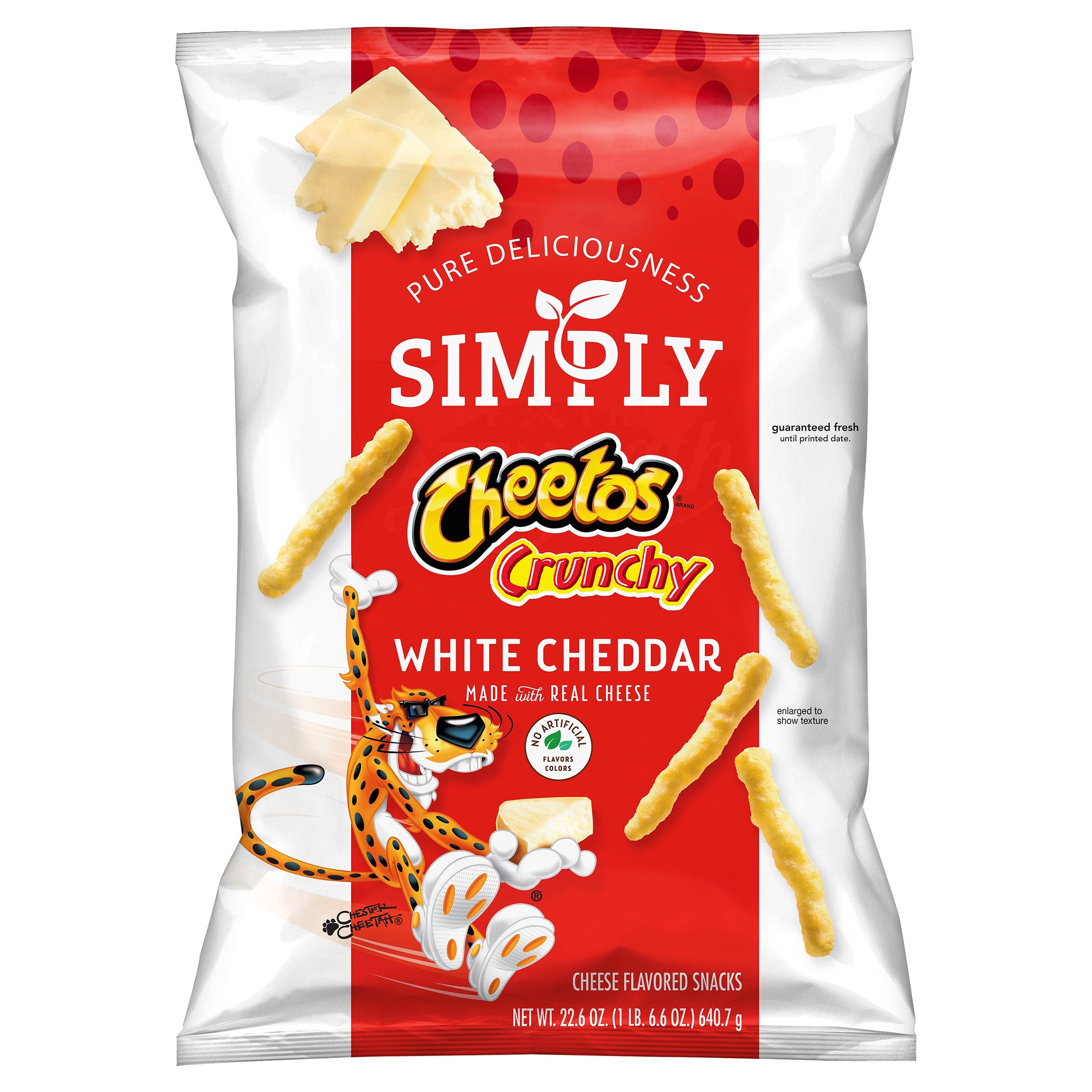 FRITO LAY SIMPLY CHEETOS WHITE CHEDDAR 22.6 OUNCES