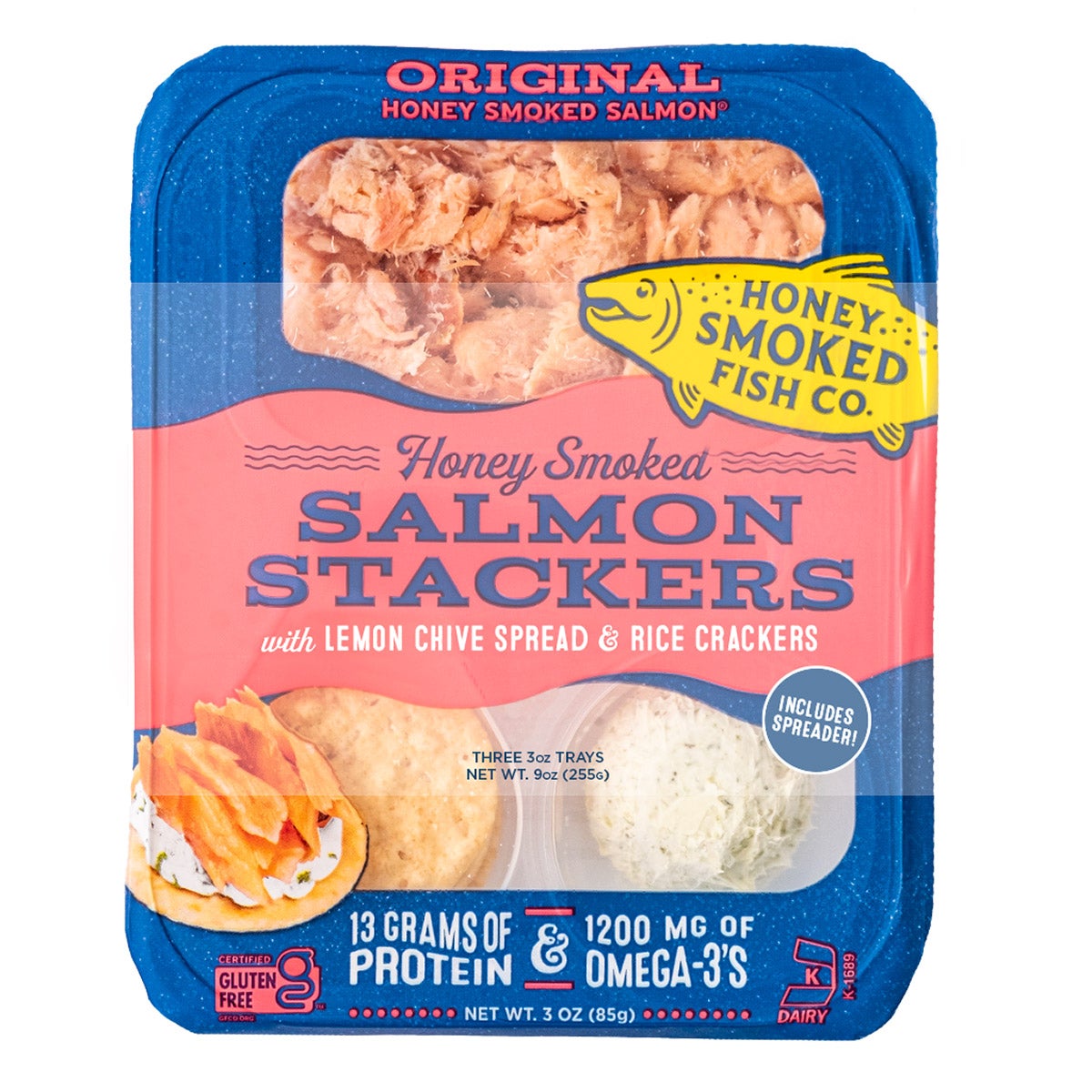 HONEY SMOKED FISH CO SMOKED SALMON STACKERS 3/3 OUNCE PACKAGES
