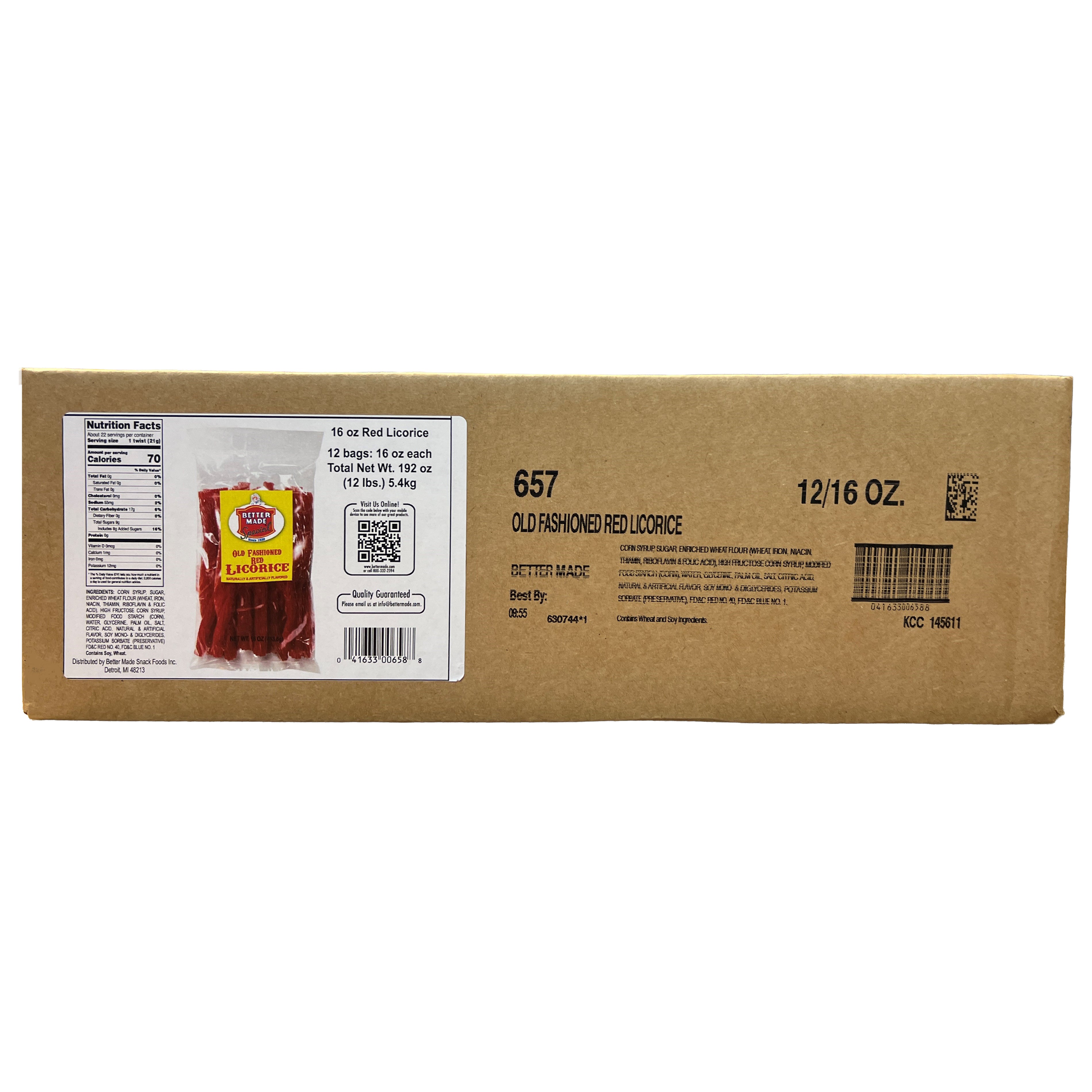 BETTER MADE RED LICORICE 12/16 OZ