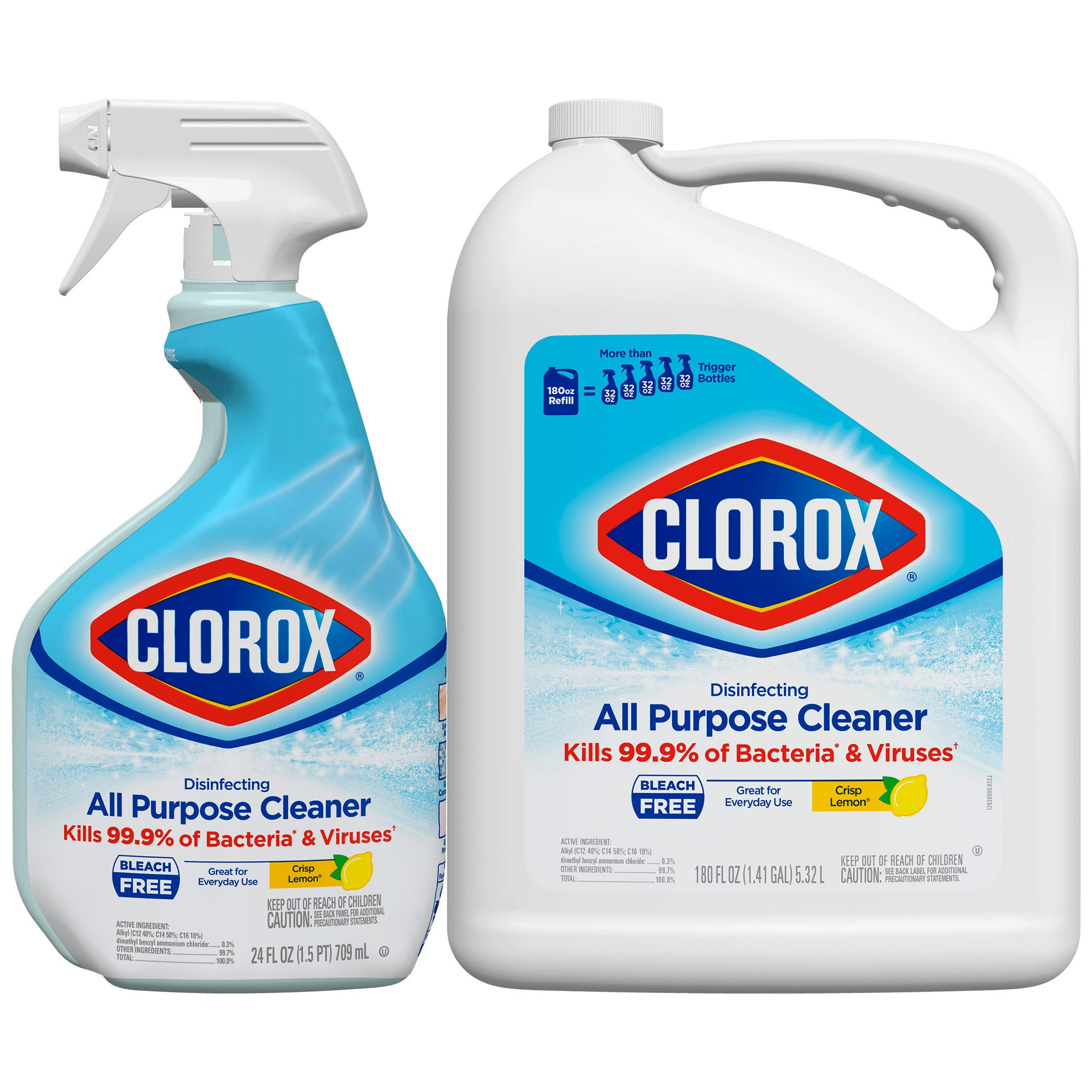 CLOROX ALL PURPOSE CLEANER 32 OZ + 180 OZ REFILL