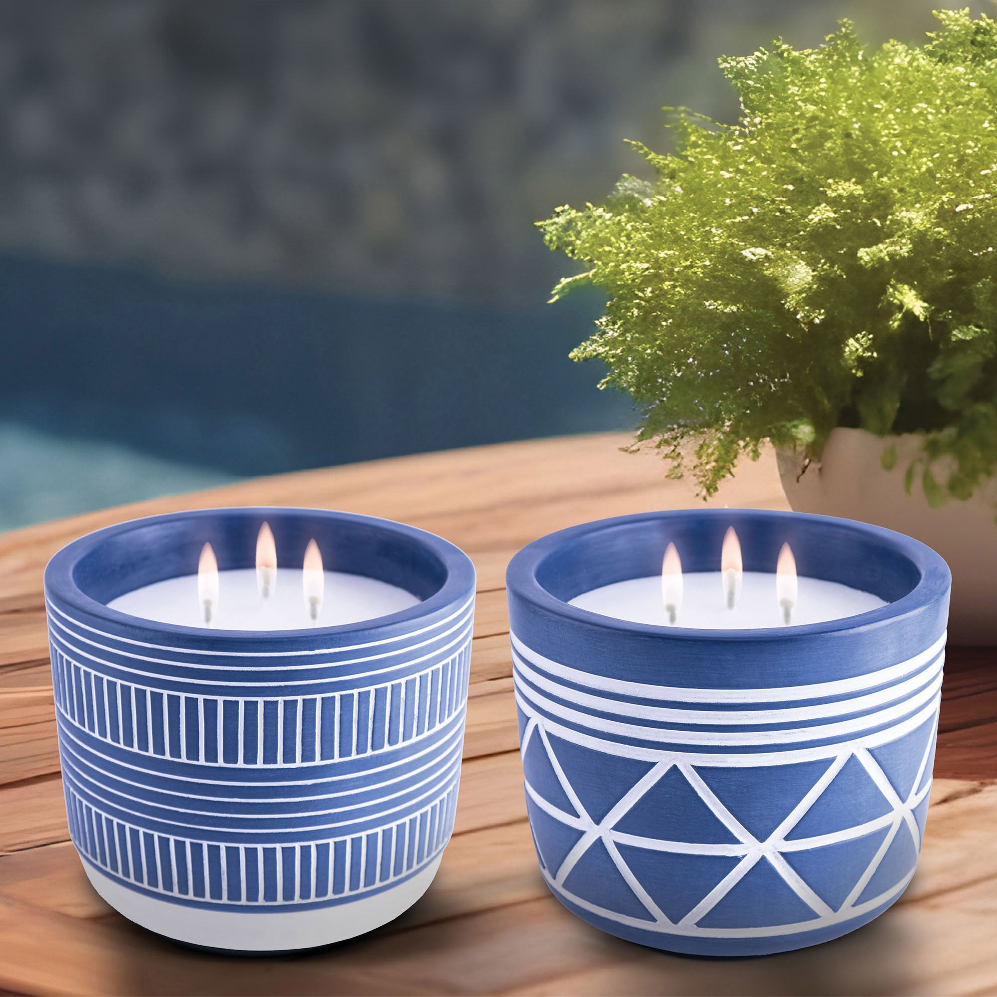 ESSENZA OUTDOOR CITRONELLA 2-PACK CANDLE - Image 1