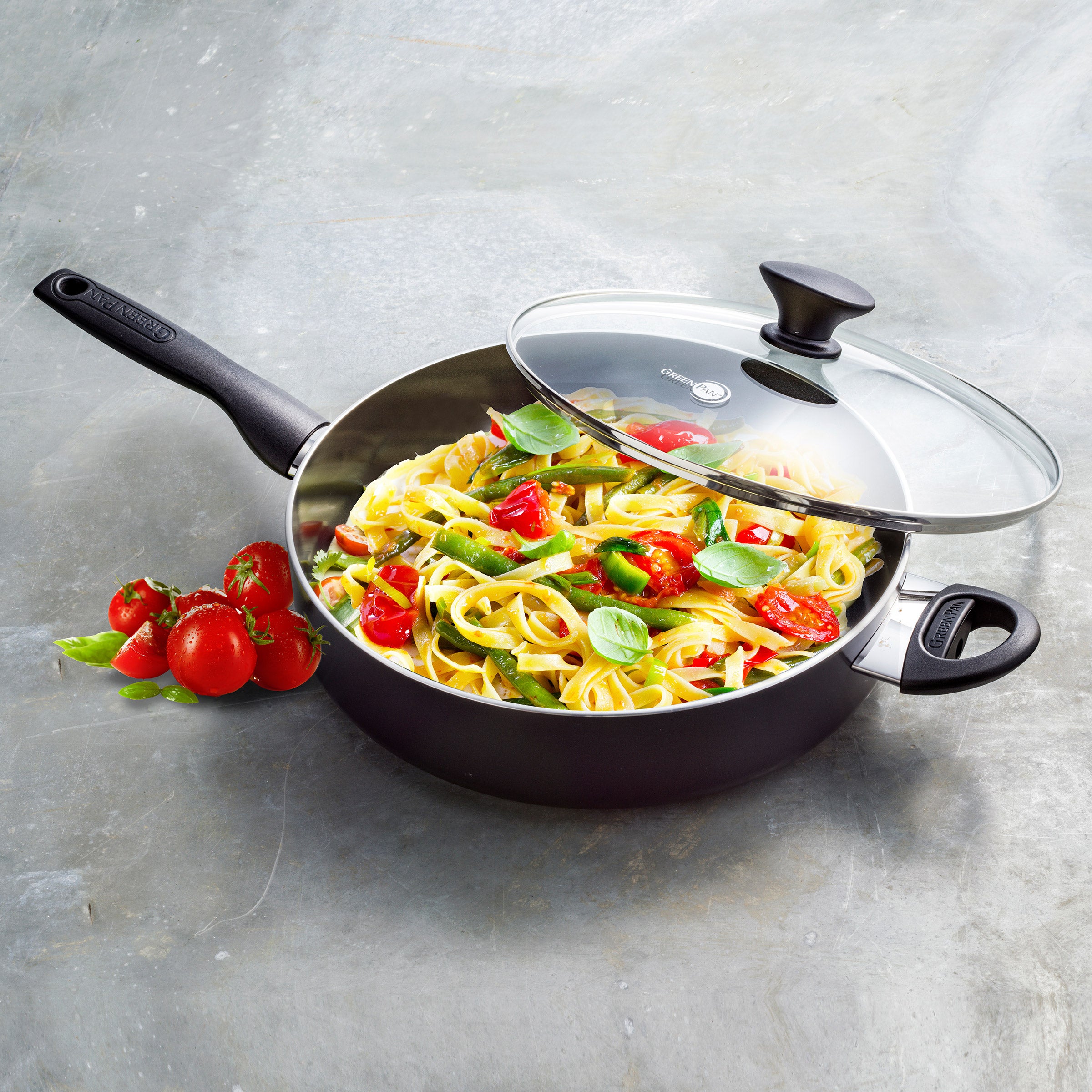 GREENPAN 5.1-QUART SAUTE PAN WITH LID