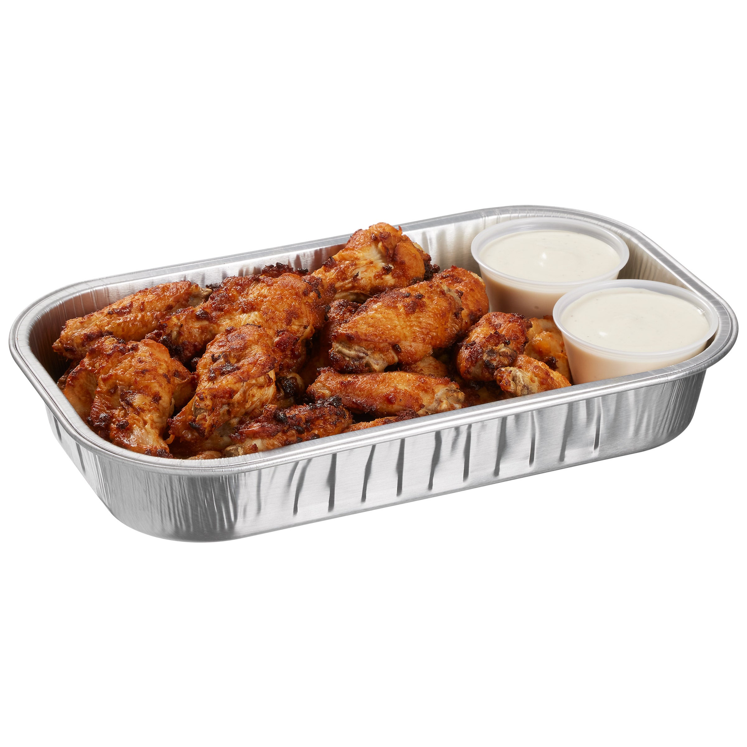 BUFFALO DRY RUB PARTY WINGS TRAY W/ RANCH DRESSING PER LB - Image 1