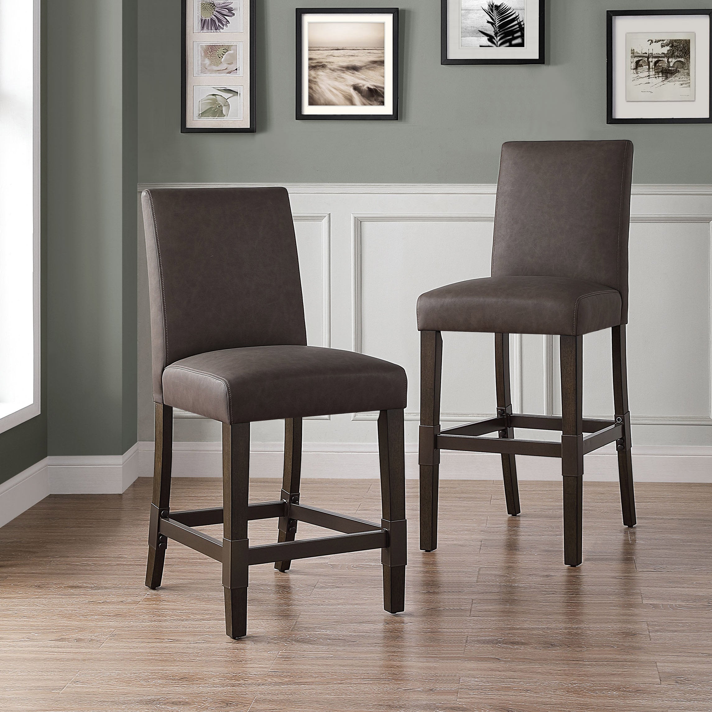 BAYSIDE FURNISHINGS LANGSTON 2-IN-1 DUAL HEIGHT BARSTOOL