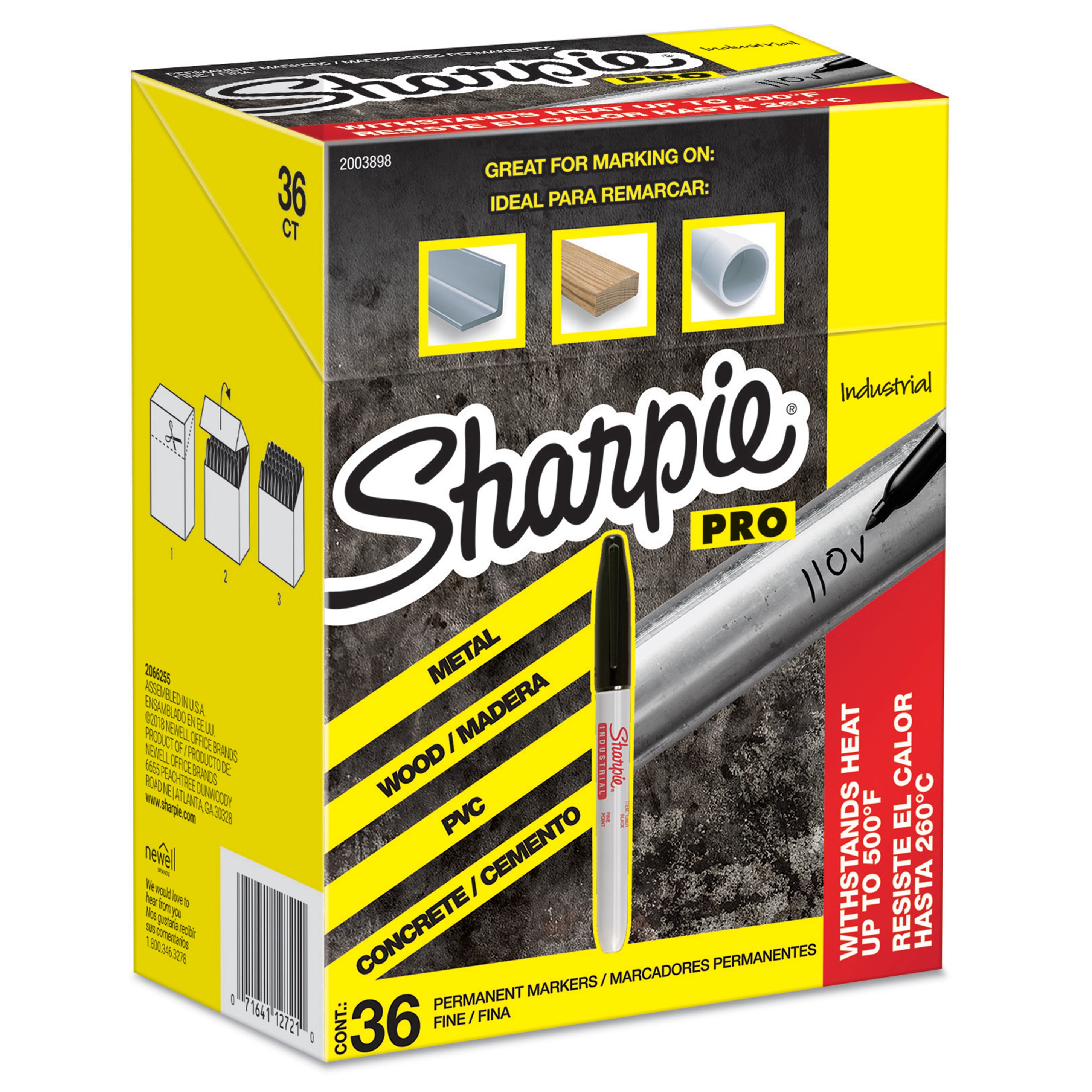 SHARPIE*INDUSTRIAL MRK OFFICE PACK/36-PACK SAN2003898 BLACK - Image 1