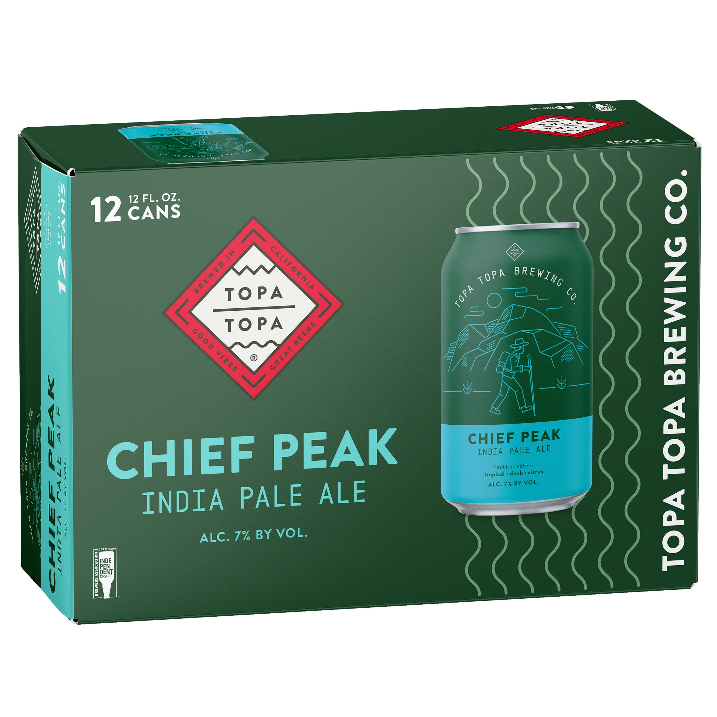 TOPA TOPA BREWERY CHIEF PEAK IPA 12/12 OZ CANS