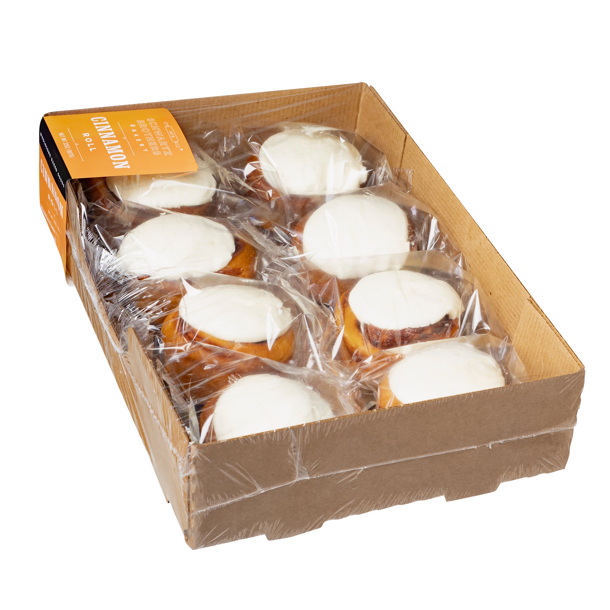 SCHWARTZ BROS CINNAMON ROLL IND WRAP 8CT 3.25OZ - Image 1