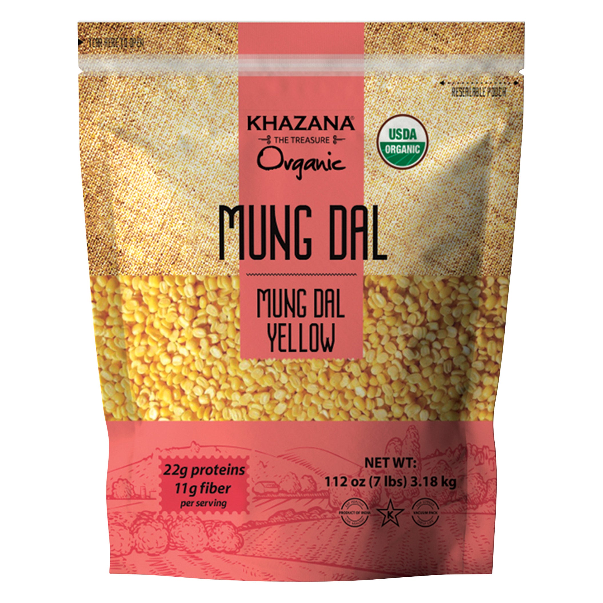 KHAZANA ORGANIC MUNG DAL 7 LBS