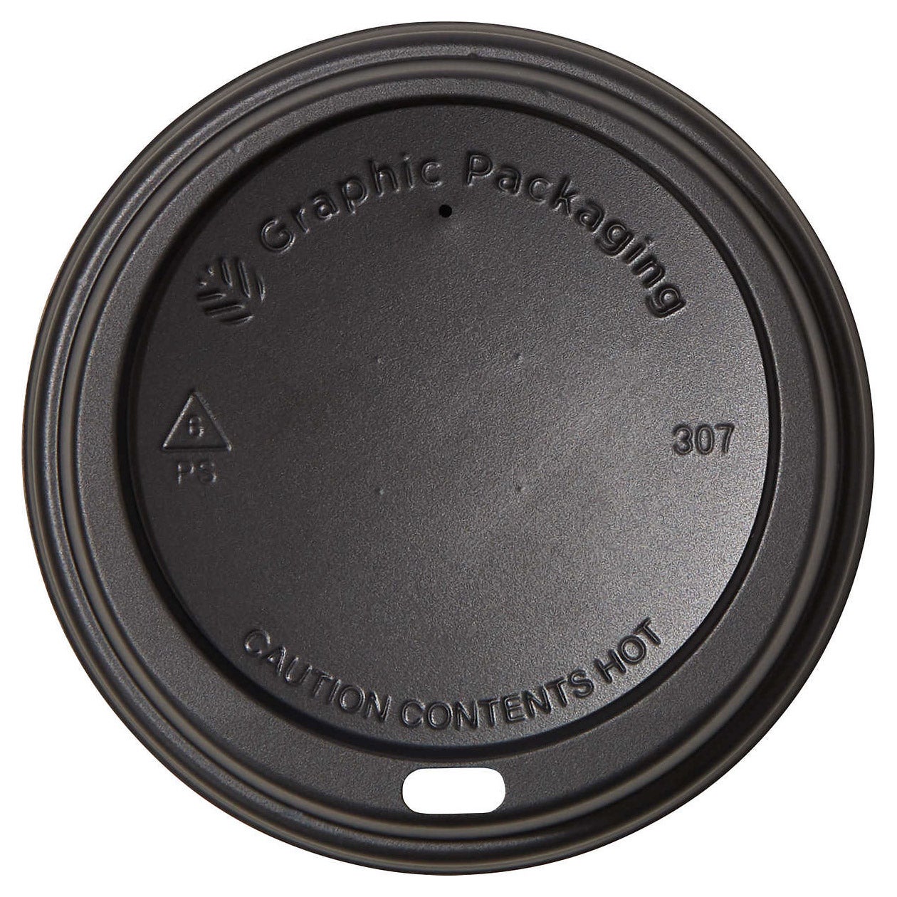 GRAPHIC PACKAGING 8 OZ HOT CUP LID BLACK 600 CT LHRDSB8
