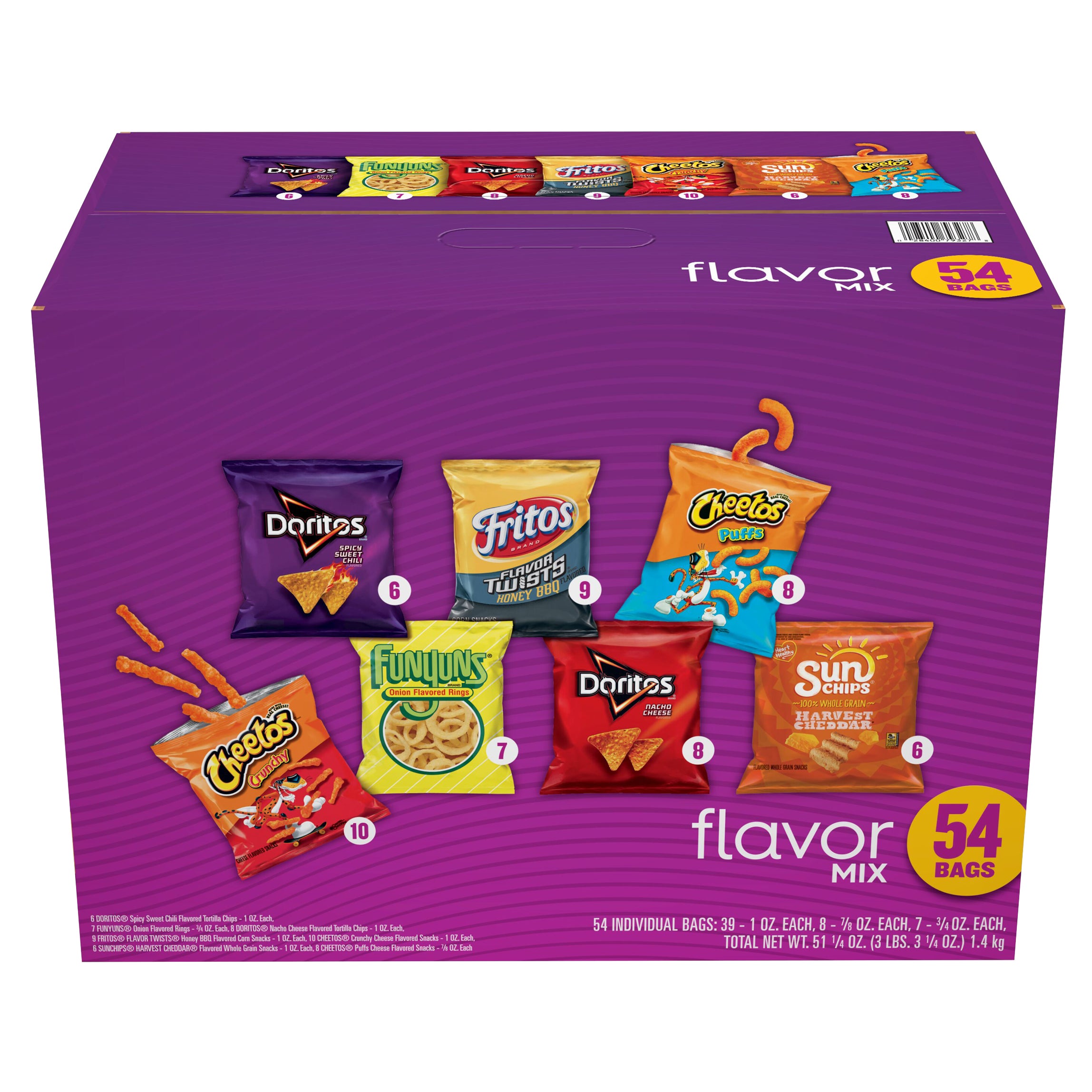 FRITO LAY FLAVOR MIX 54 CT