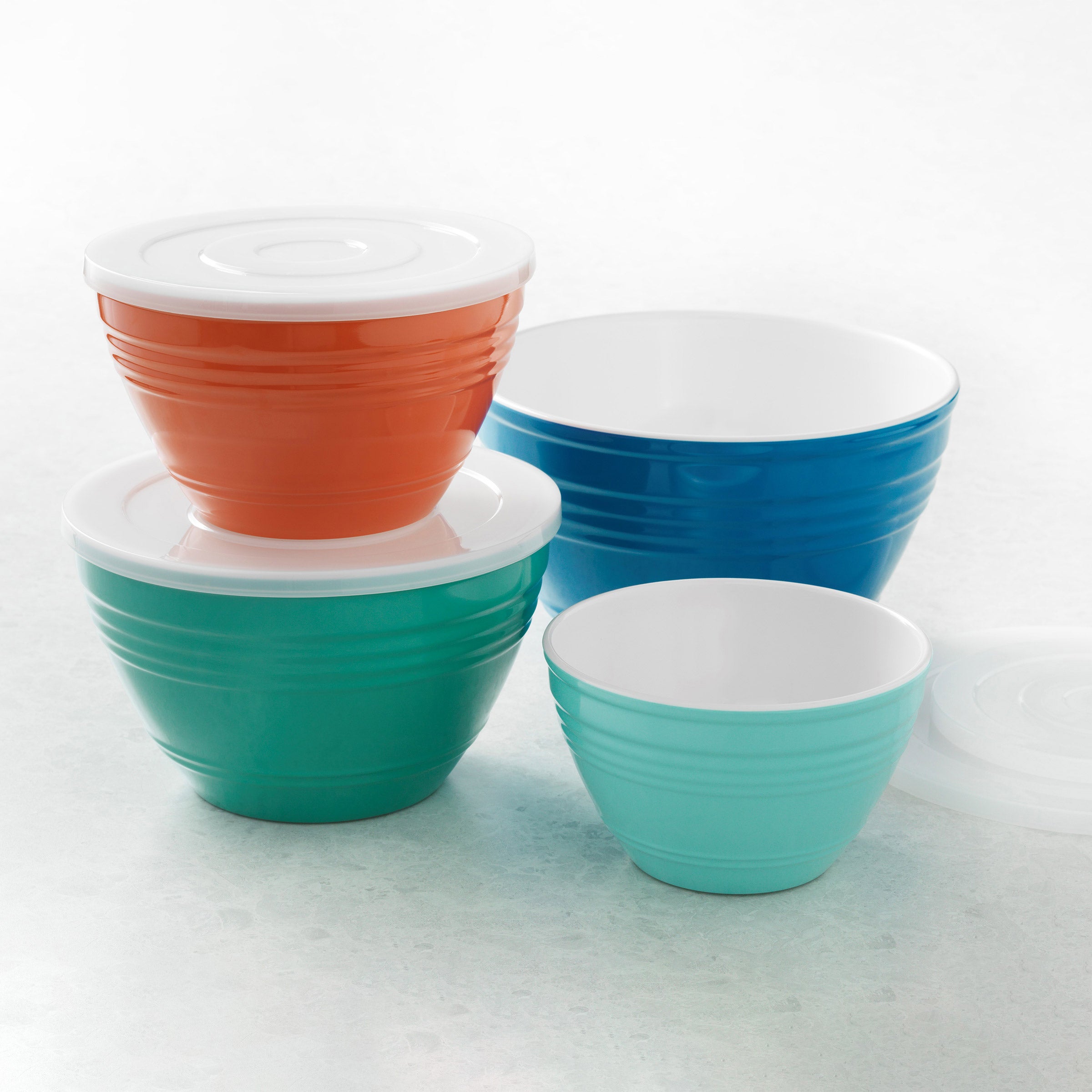 PANDEX 4PC MELAMINE MIXING BOWLS W/LIDS