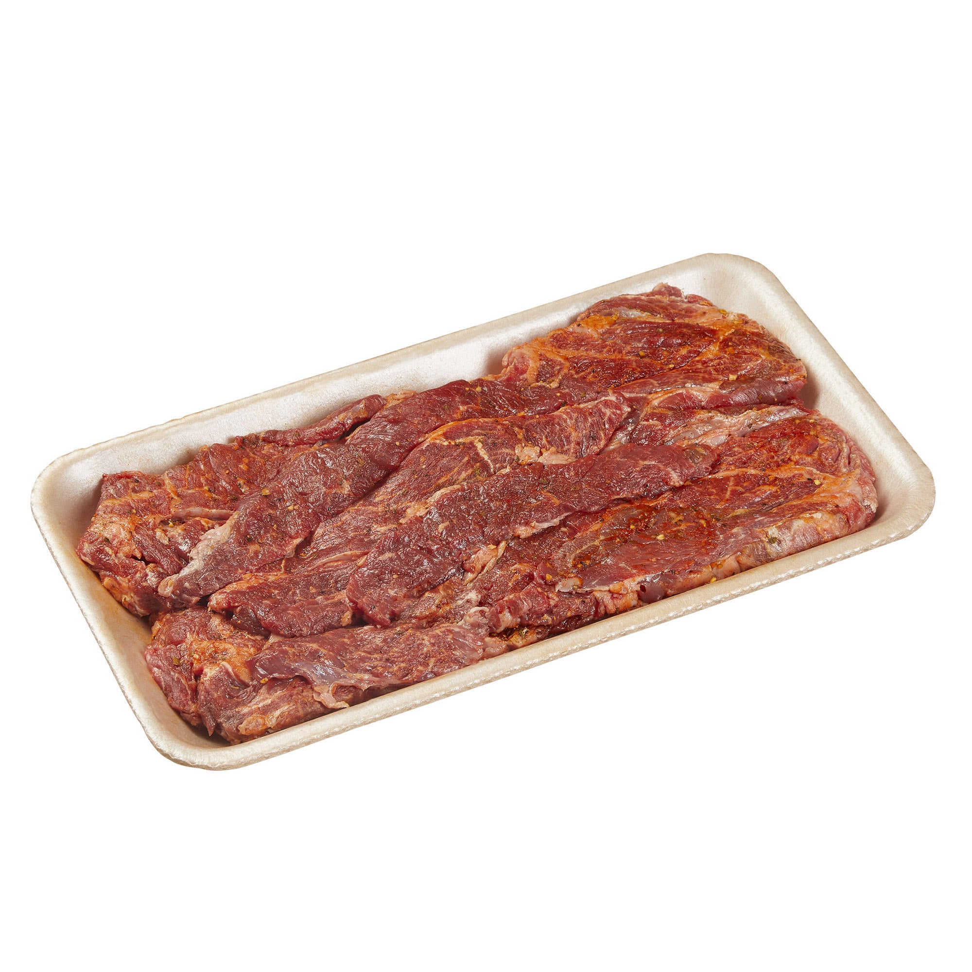 SEASONED CARNE ASADA BEEF FLAP MEAT PER LB