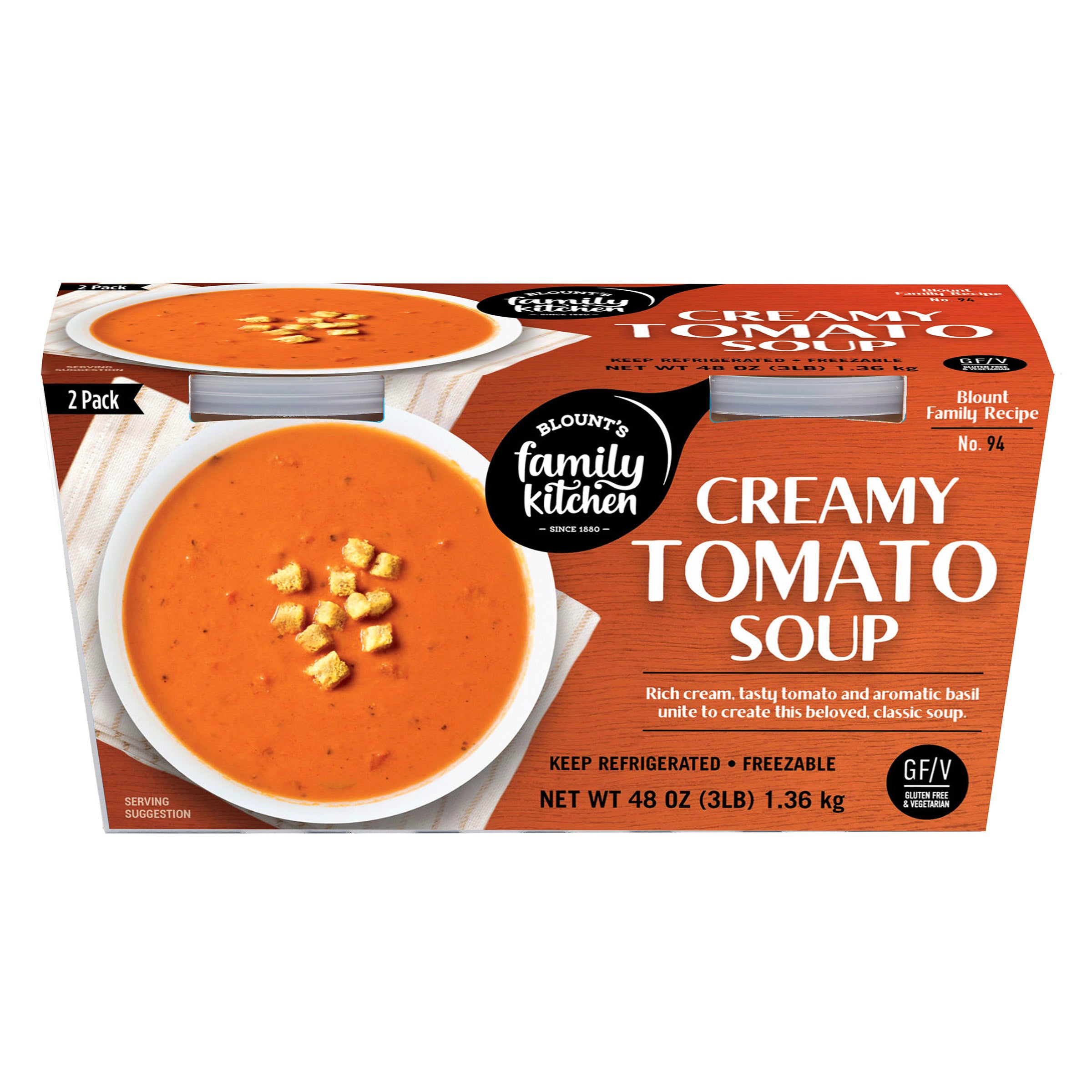BLOUNT CREAMY TOMATO SOUP 2/24 OUNCE CONTAINERS