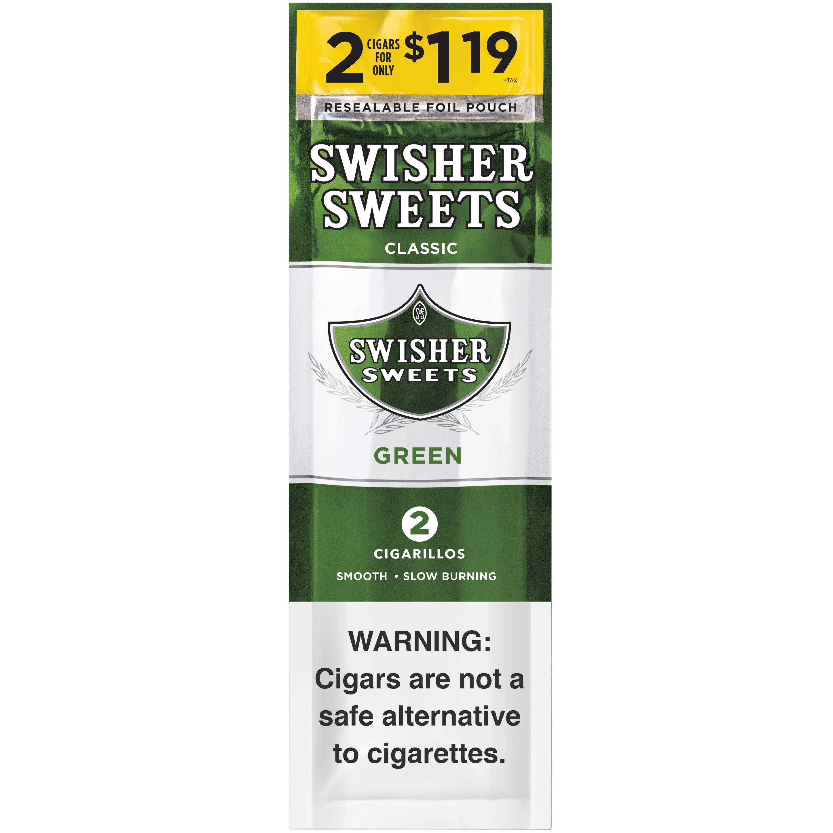 SWISHER SWEETS GREEN CIGARILLOS 30/2CT $1.19 PP
