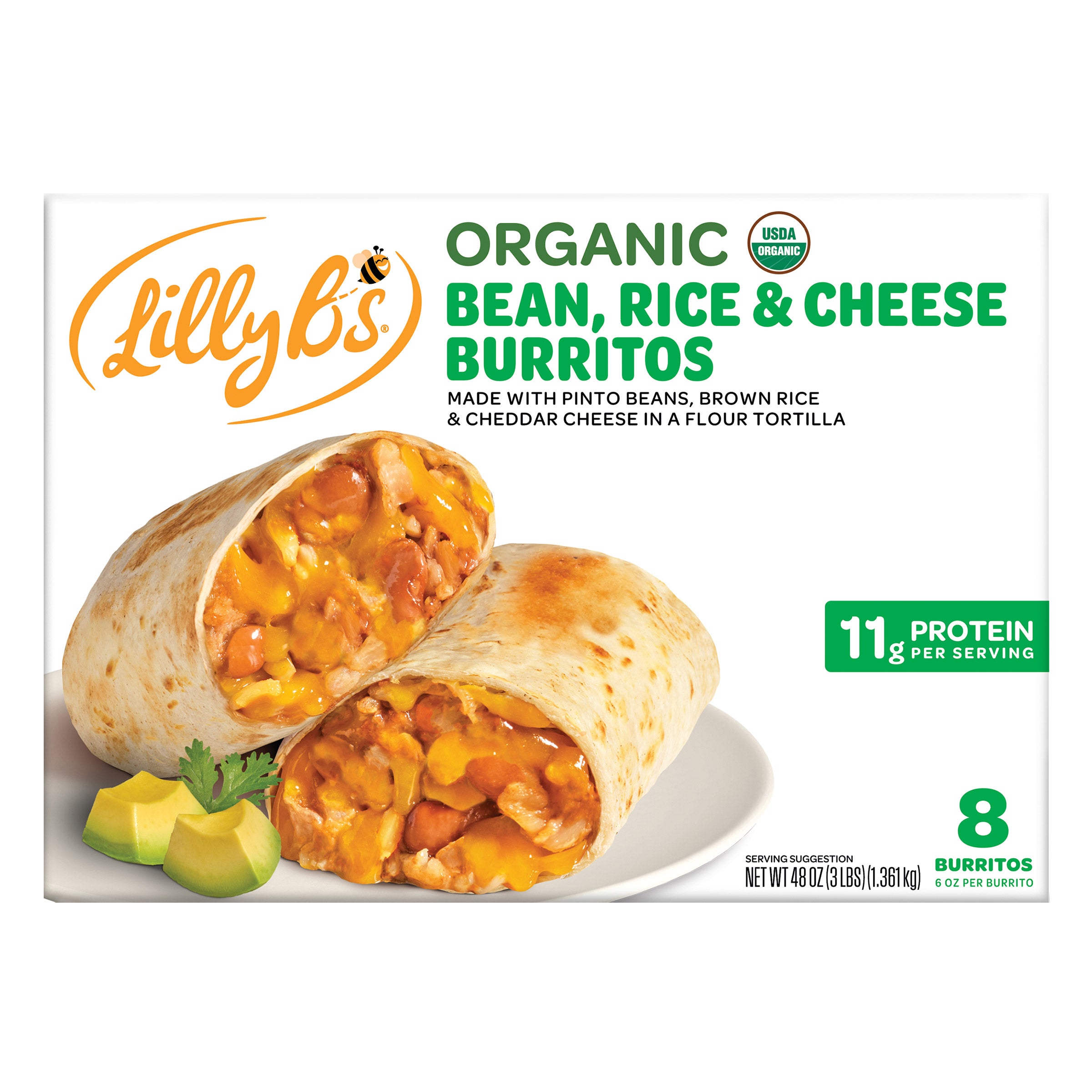 LILLY B'S ORGANIC BURRITOS 8/6 OZ (3 LBS) - Image 1
