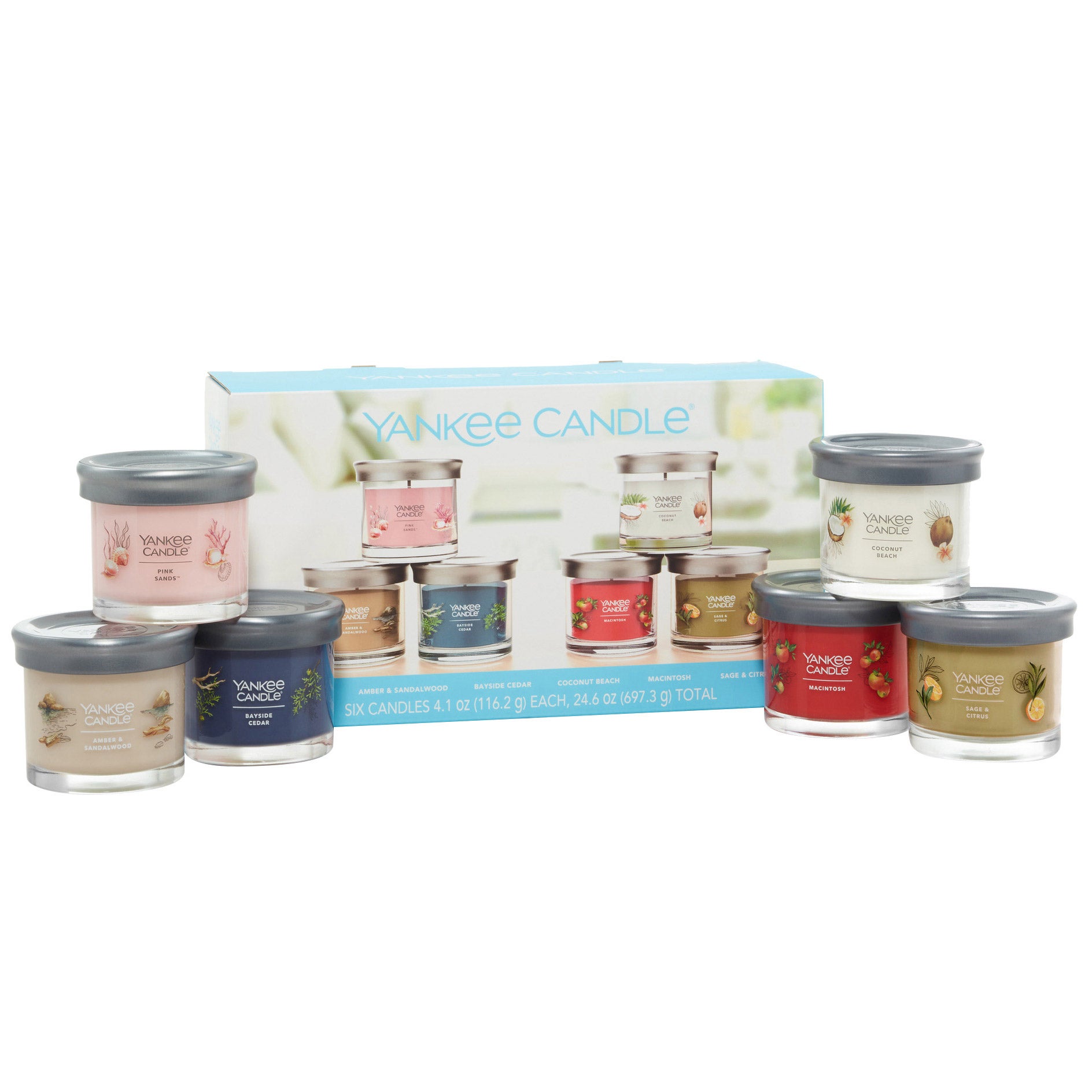 YANKEE 6 PACK CANDLE SET 4.1 OZ