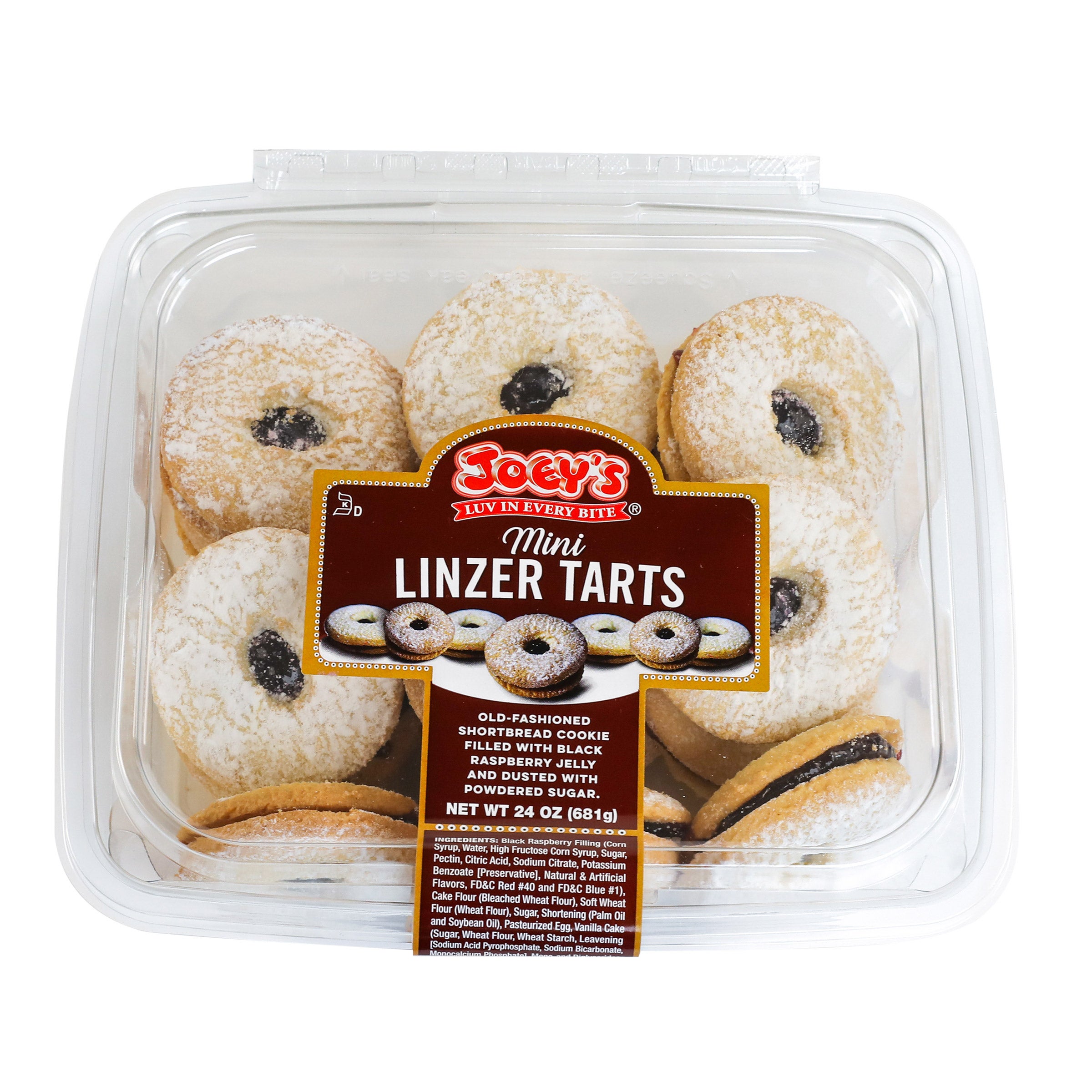 JOEY'S MINI LINZER TARTS 24 OZ (1.5 LBS) - Image 1