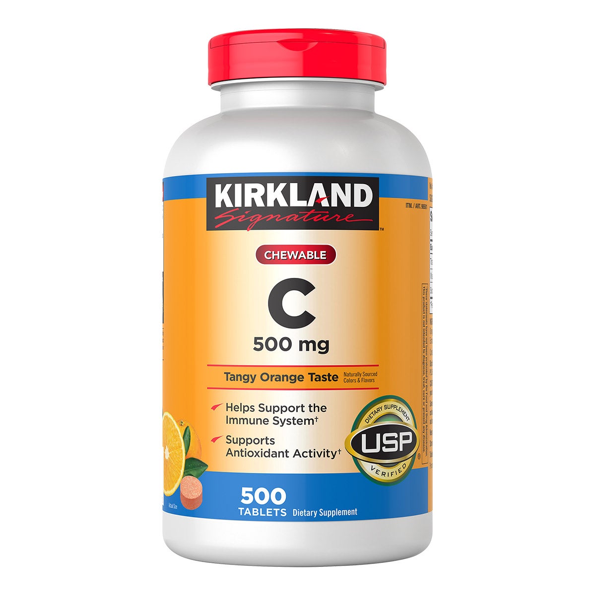 KIRKLAND SIGNATURE CHEWABLE VITAMIN C 500 MG 500CT - Image 1