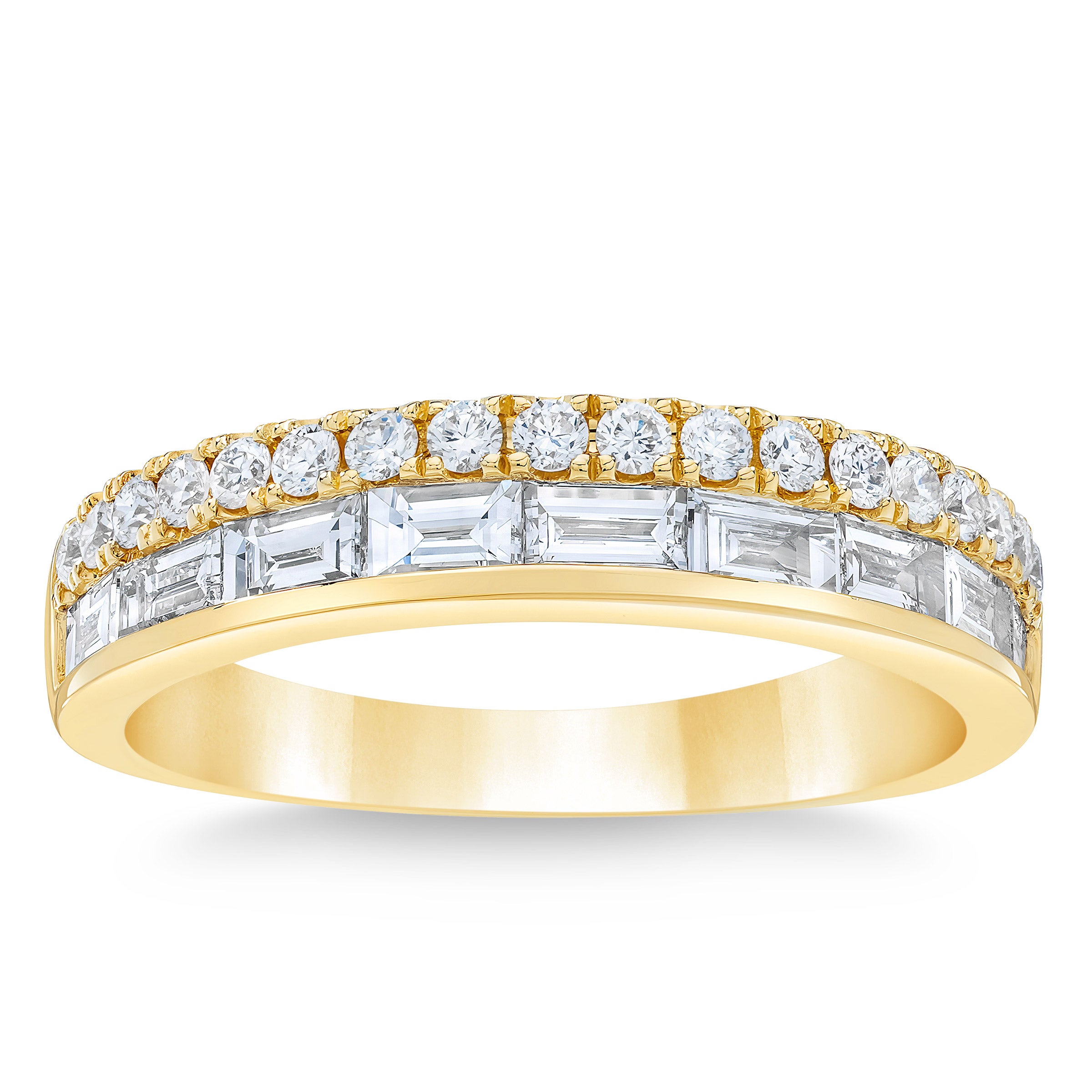 14KT YELLOW GOLD VS2 I 0.97CTW BAGUETTE DIAMOND RING - Image 1