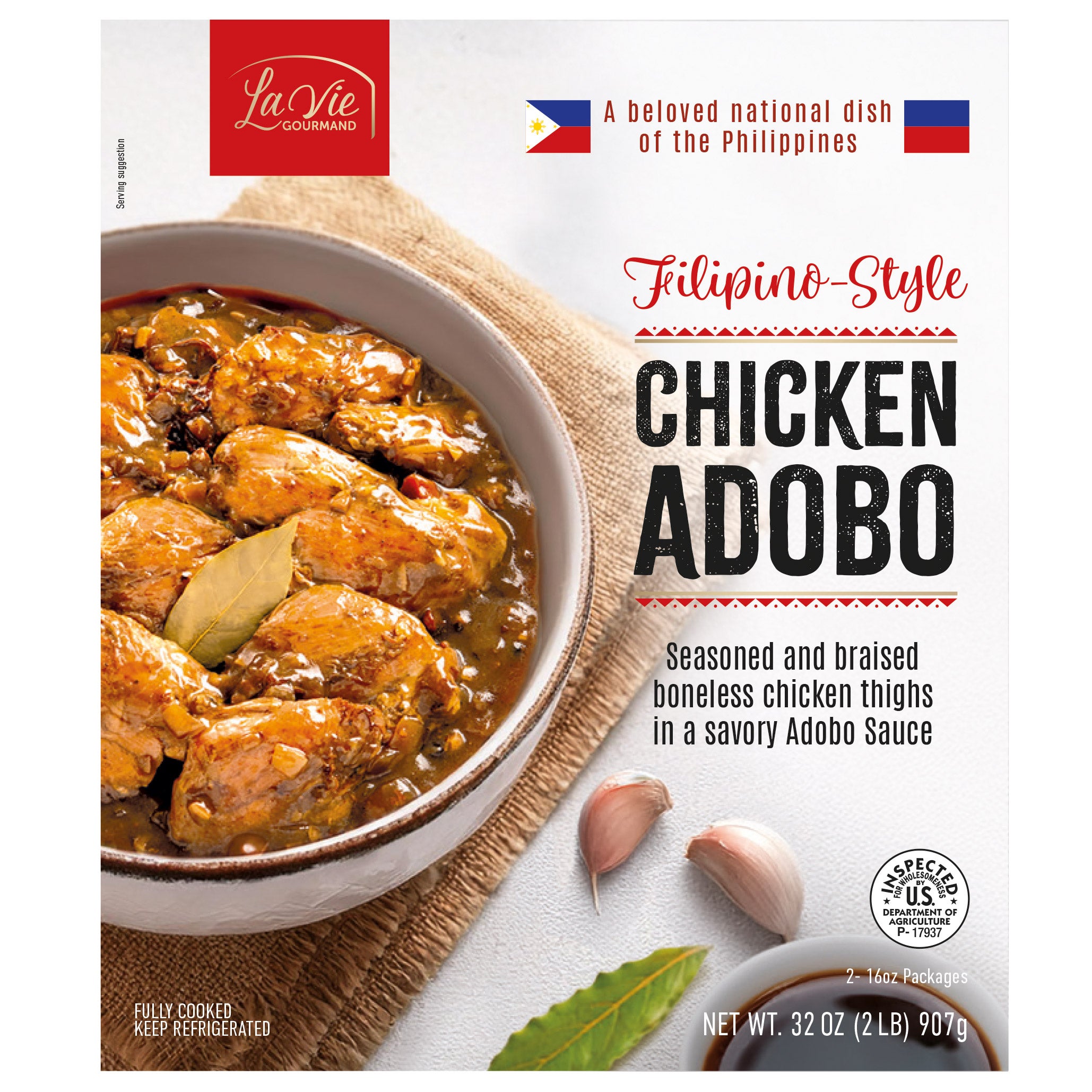 LA VIE GOURMAND CHICKEN ADOBO FILIPINO STYLE 32 OZ