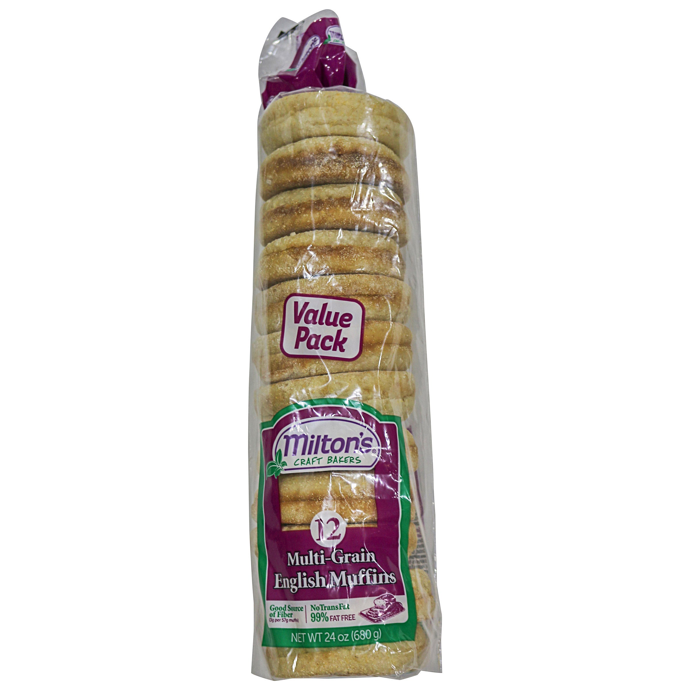 MILTON'S MULTI-GRAIN ENGLISH MUFFINS 12 CT 24 OZ