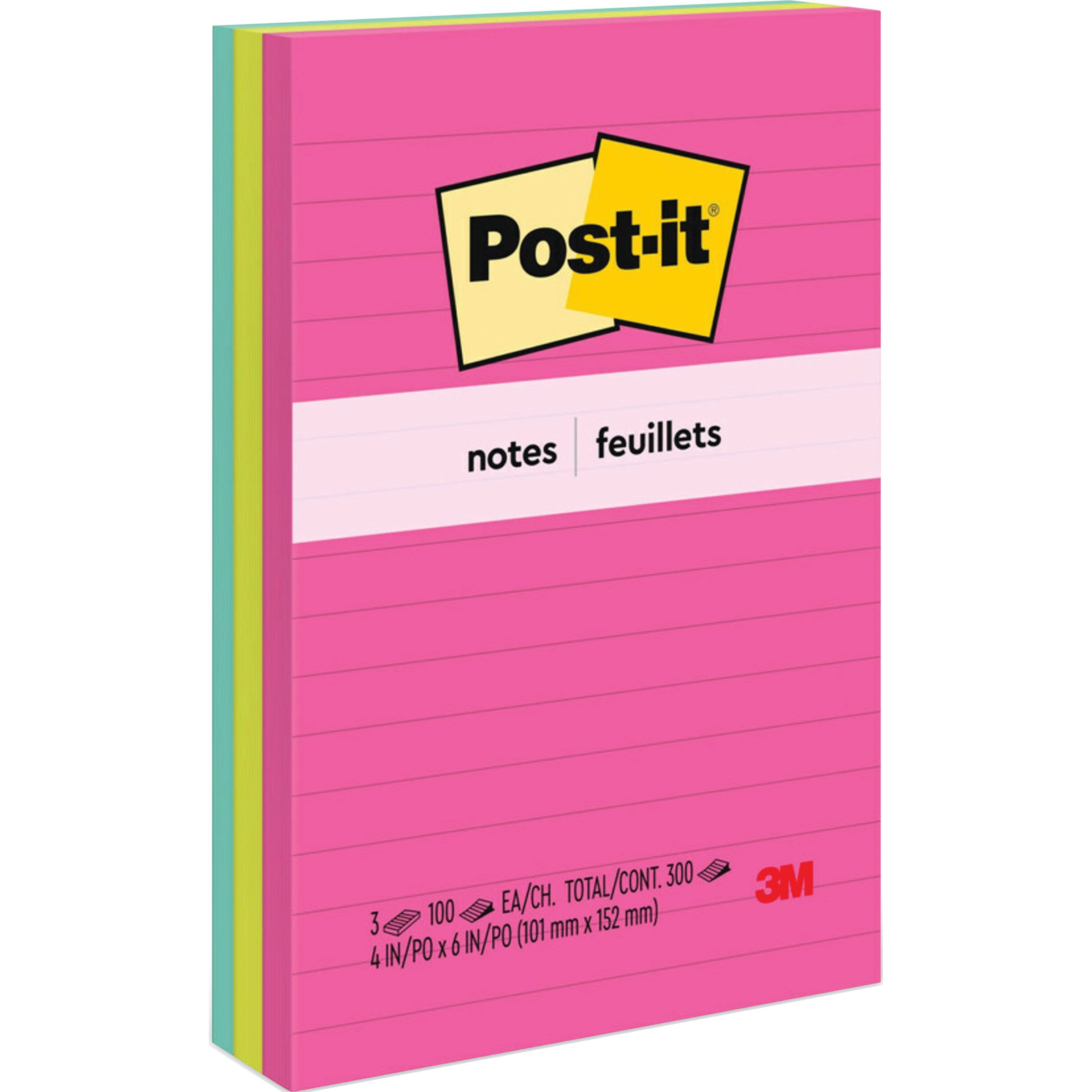 NOTE,PST-IT4X6RLD,3PK,