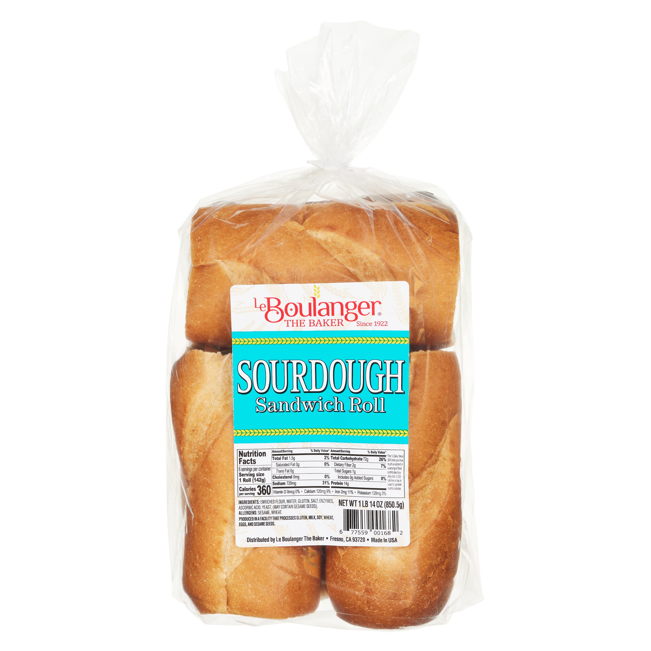 LE BOULANGER SOUR SANDWICH ROLL 6CT / 8 OZ - Image 1