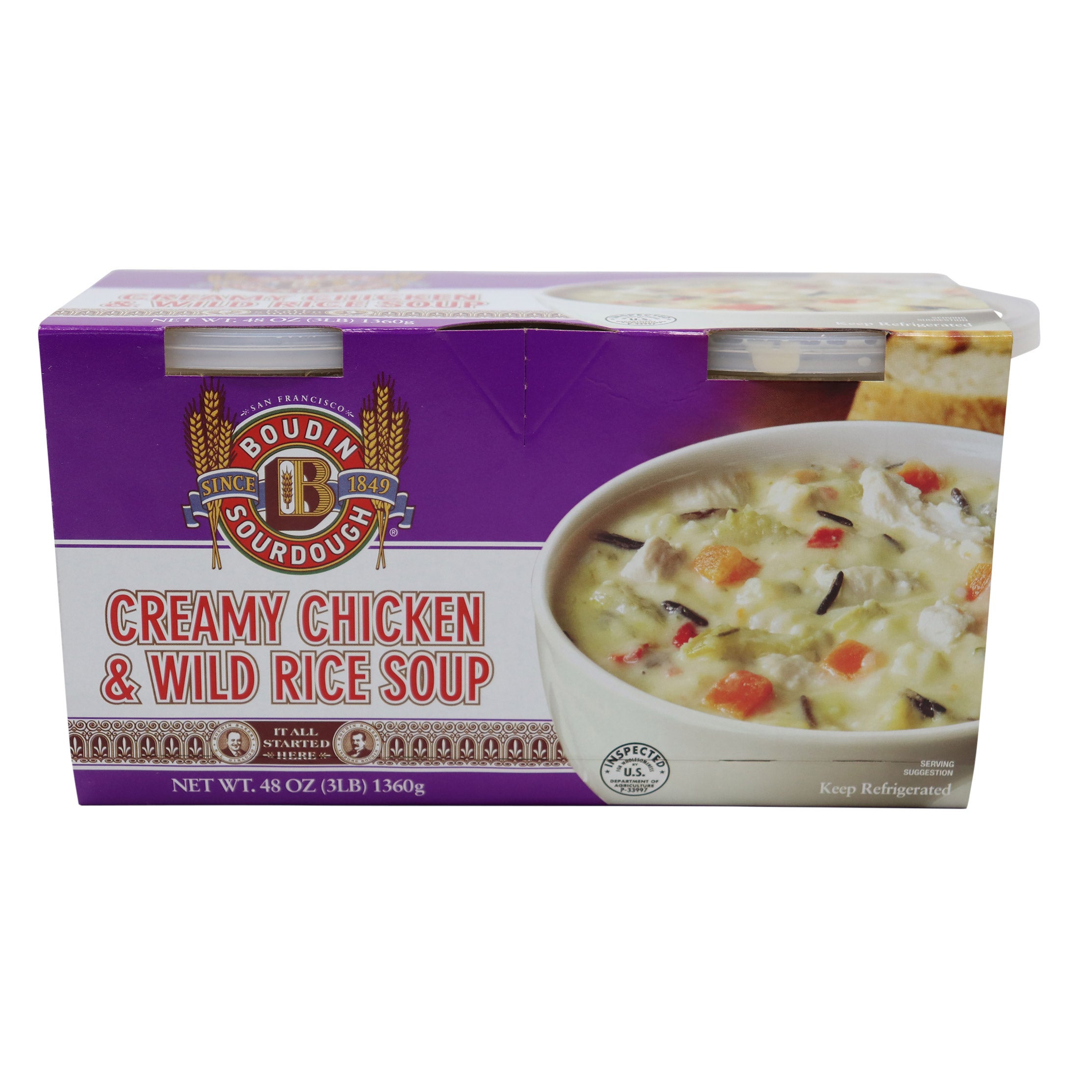 BOUDIN CREAMY CHICKEN & WILD RICE 2/24 OUNCE CONTAINERS - Image 1