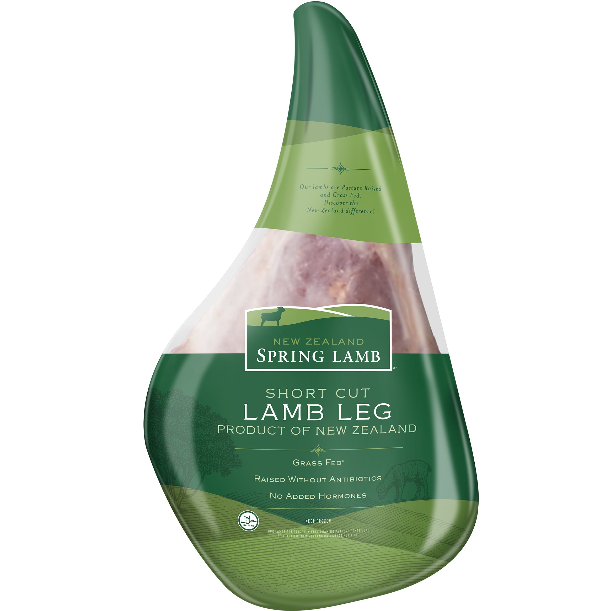 NEW ZEALAND LAMB HALAL BONE-IN LAMB LEG PER POUND
