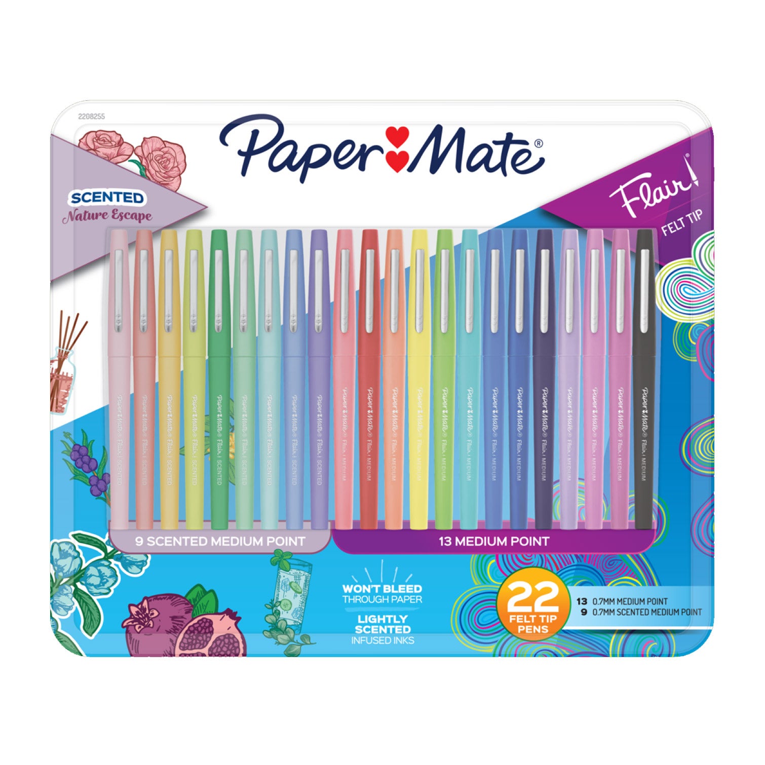 PAPERMATE FLAIR ASSORTED COLORS 22 CT
