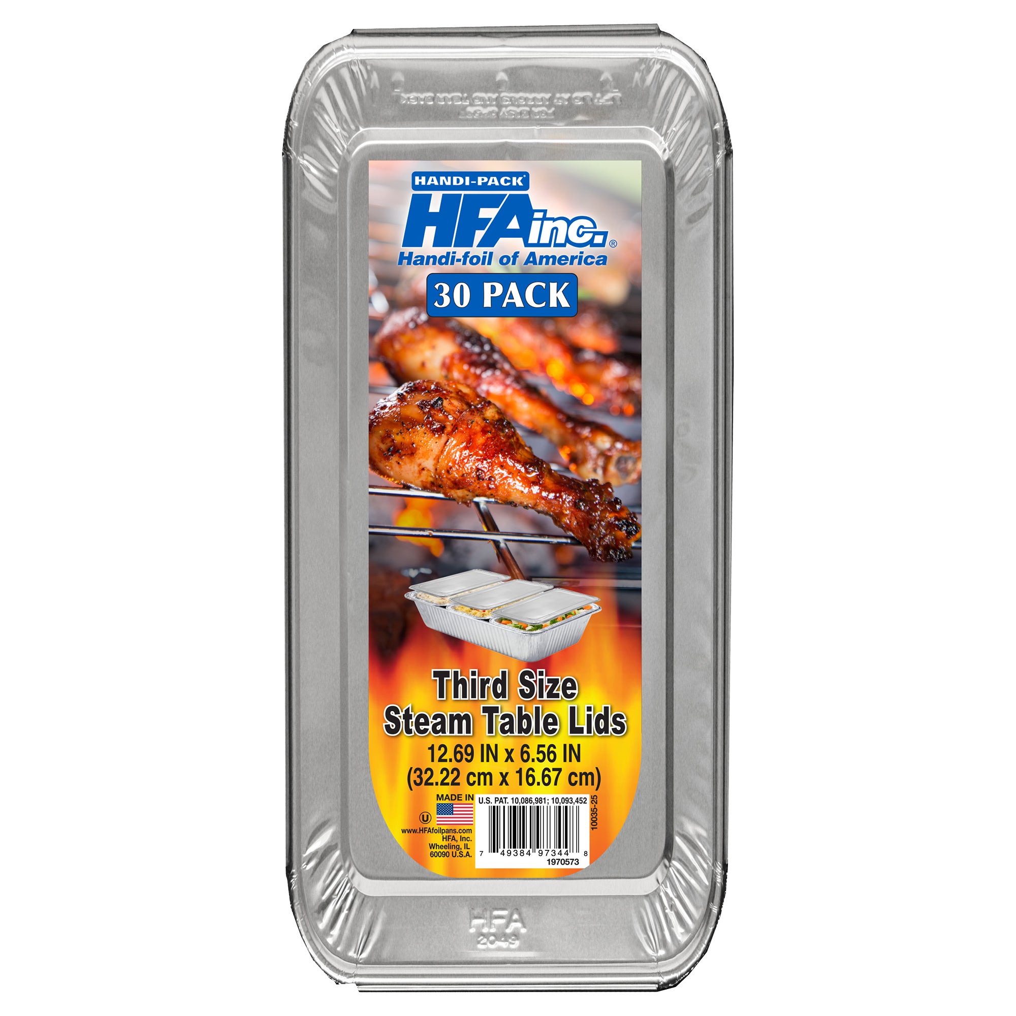 HANDI-FOIL OF AMERICA 1/3 STEAM PAN LID 30 COUNT