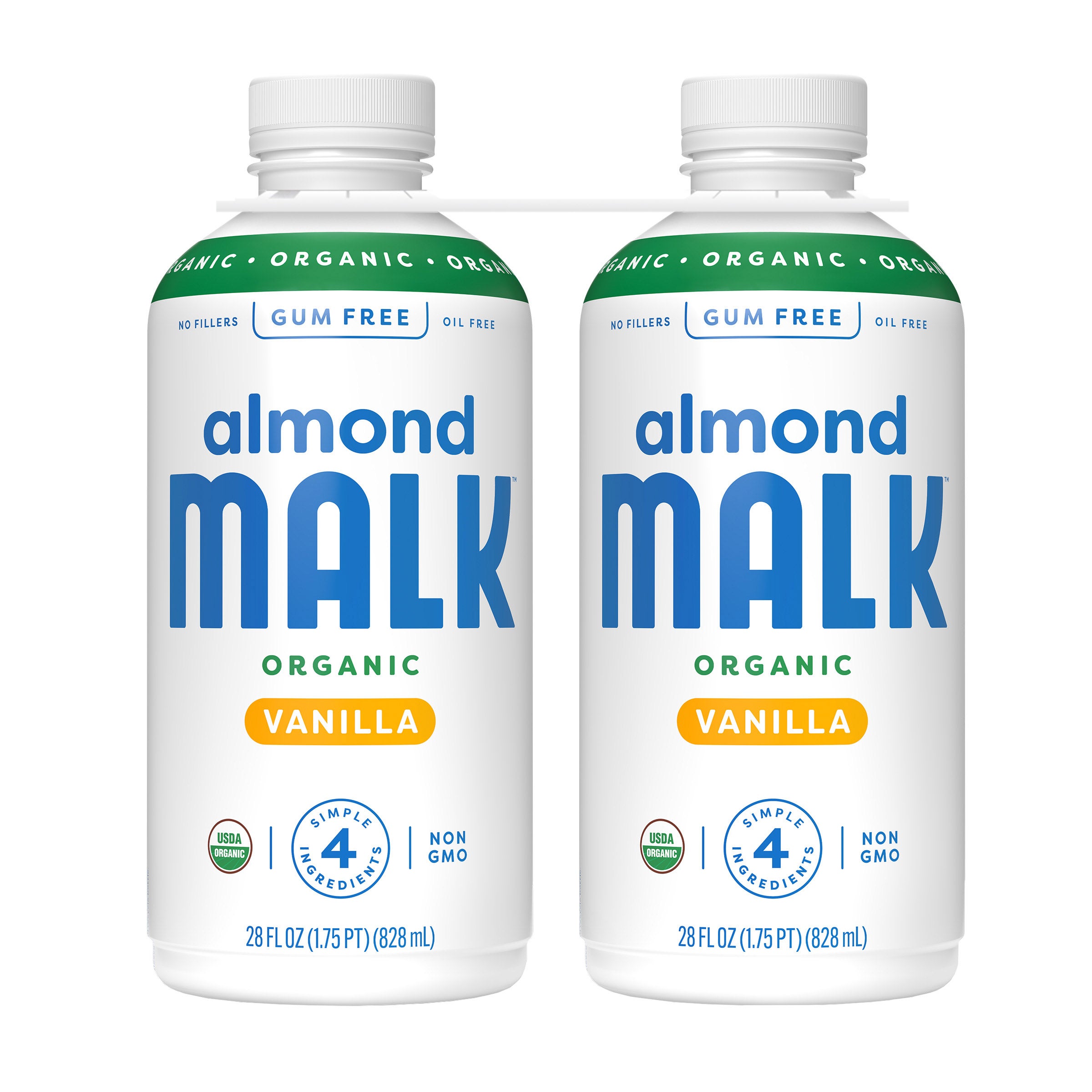 MALK ORGANIC VANILLA ALMOND MILK 2/28 OZ