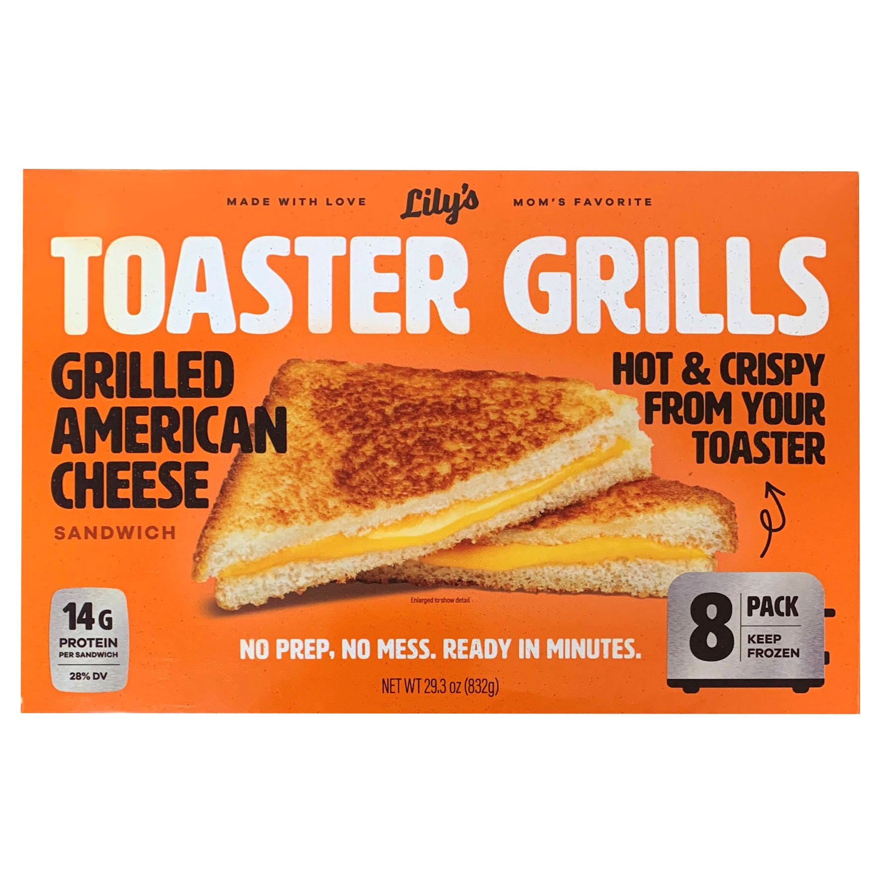 LILY'S TOASTER GRILLS GRILLED CHEESE 8 COUNT BOX - Image 1