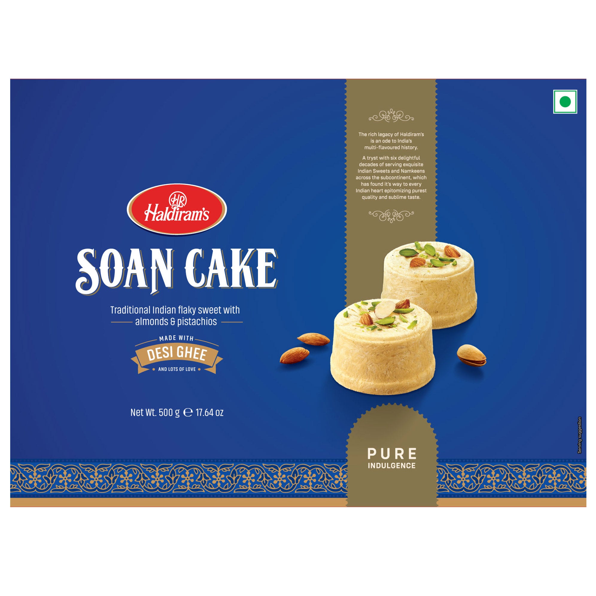 HALDIRAM SOAN CAKE 2/17.63 OZ (2.20 LBS)