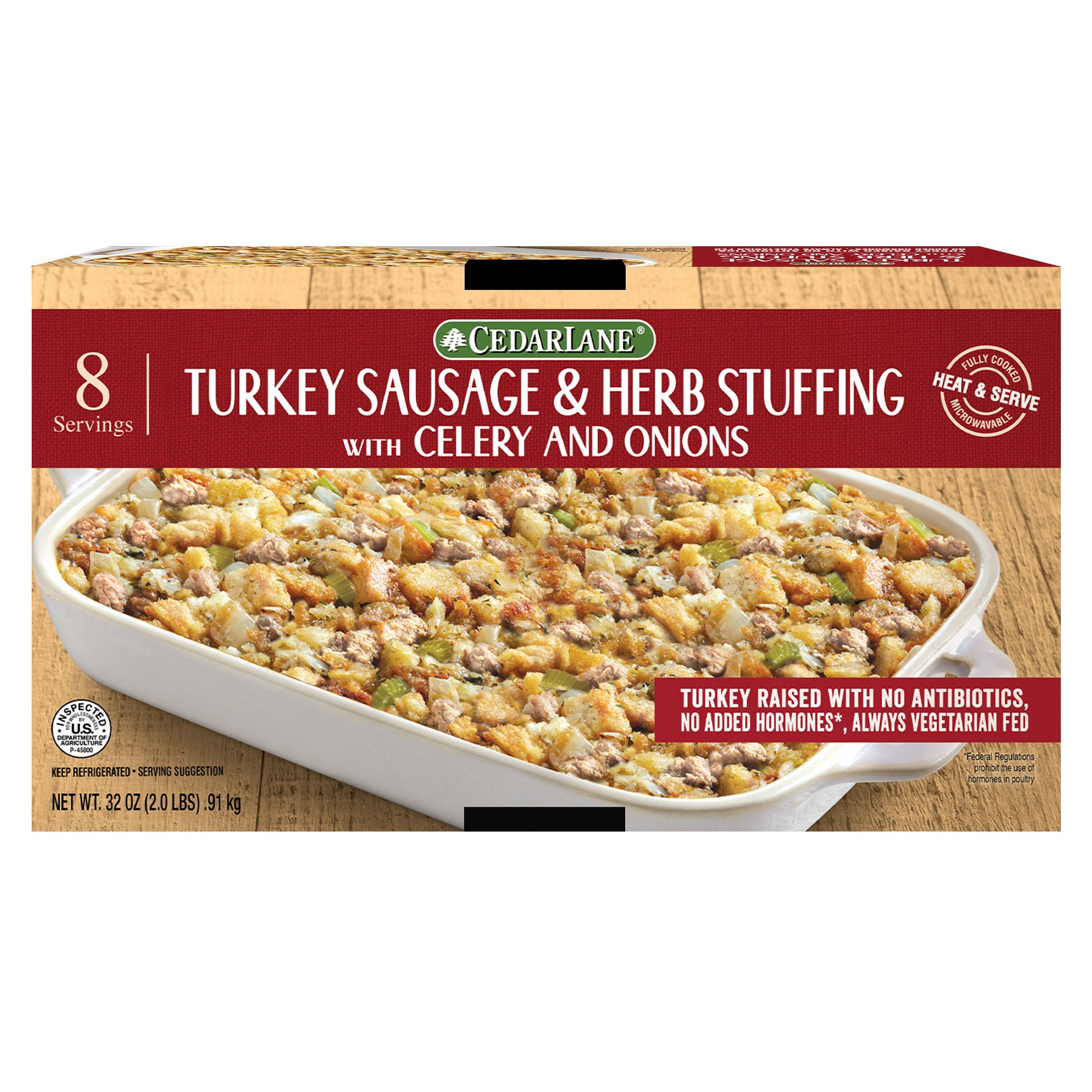 CEDARLANE TURKEY SAUSAGE & HERB STUFFING 32 OZ - Image 1