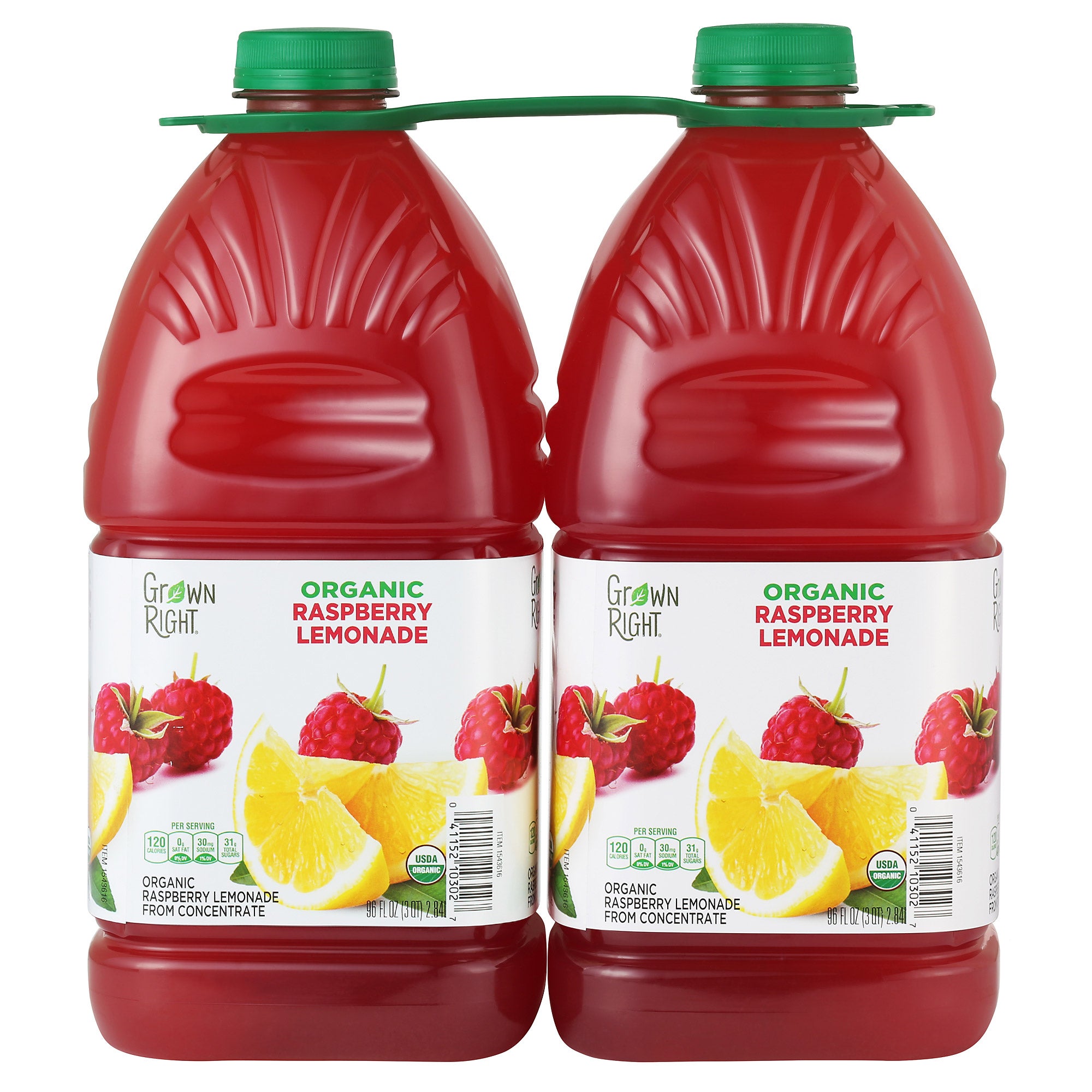 GROWN RIGHT ORGANIC RASPBERRY LEMONADE 2/96 FL OZ (6.0 QTS)