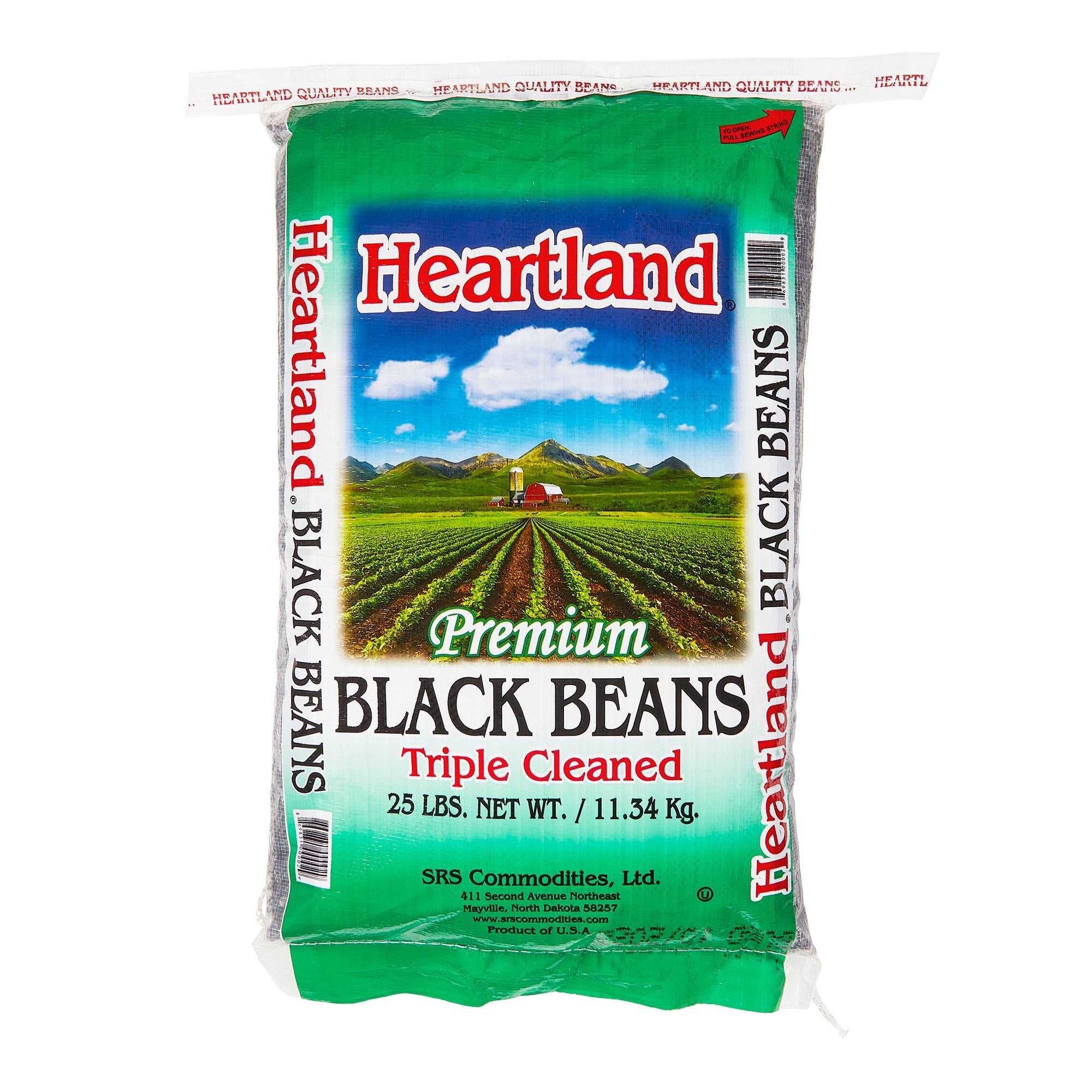 HEARTLAND BLACK BEANS 25 LB