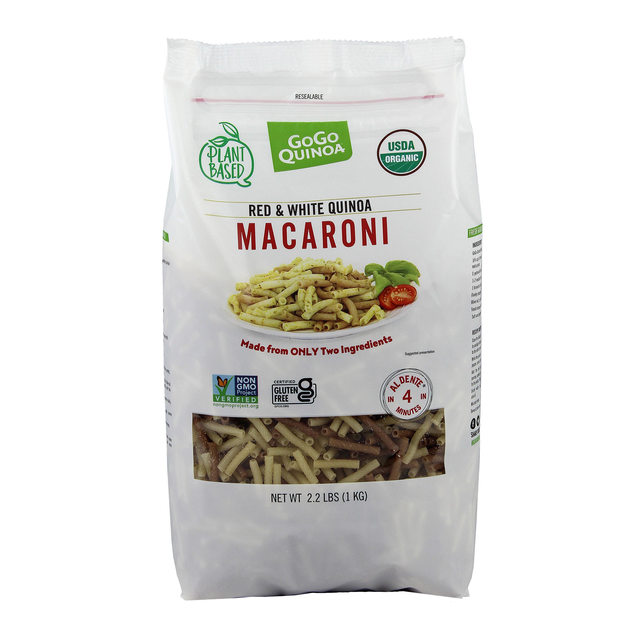 GOGO ORGANIC QUINOA MACARONI 35.2 OZ