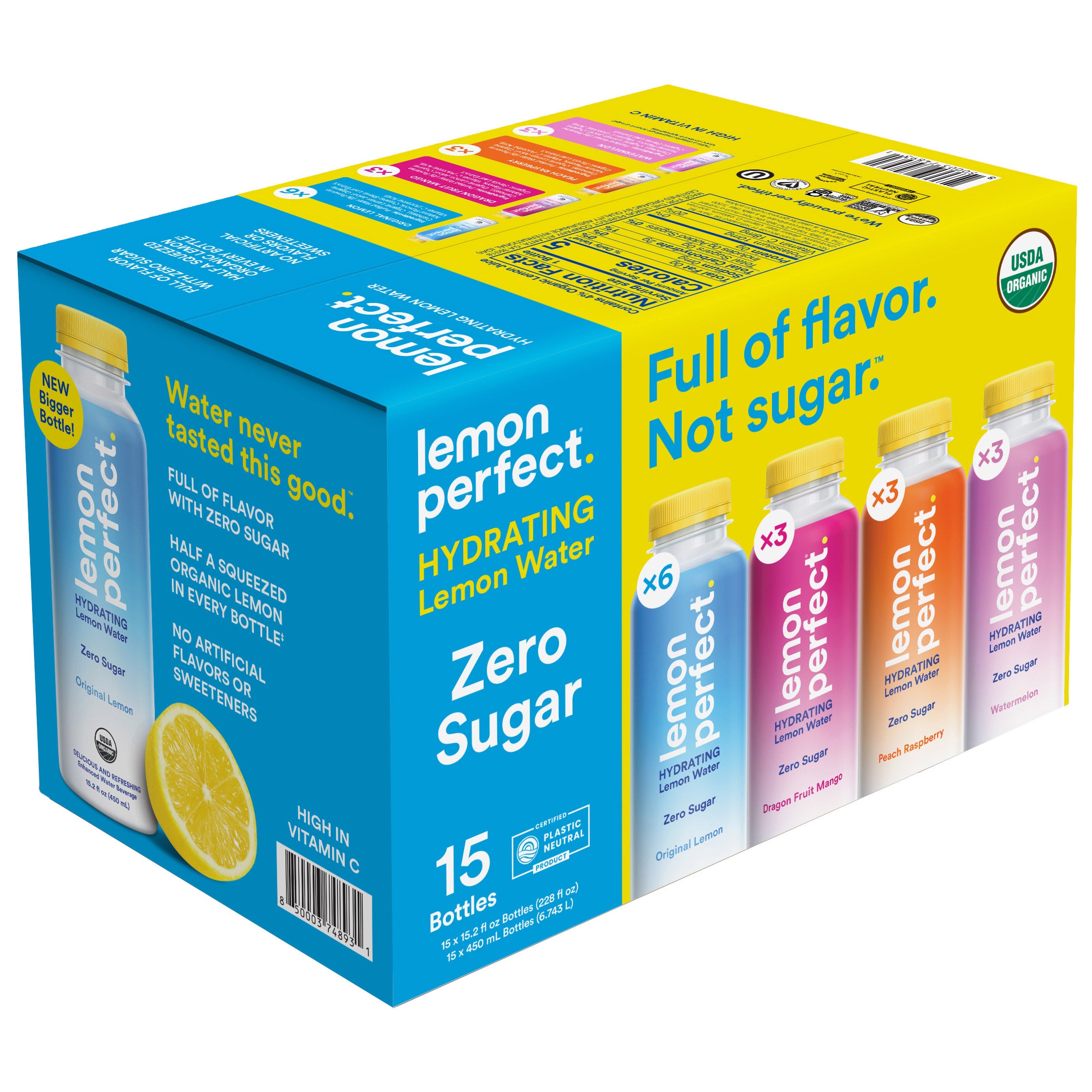LEMON PERFECT ORGANIC HYDRATING WATER 15/15.2 OZ